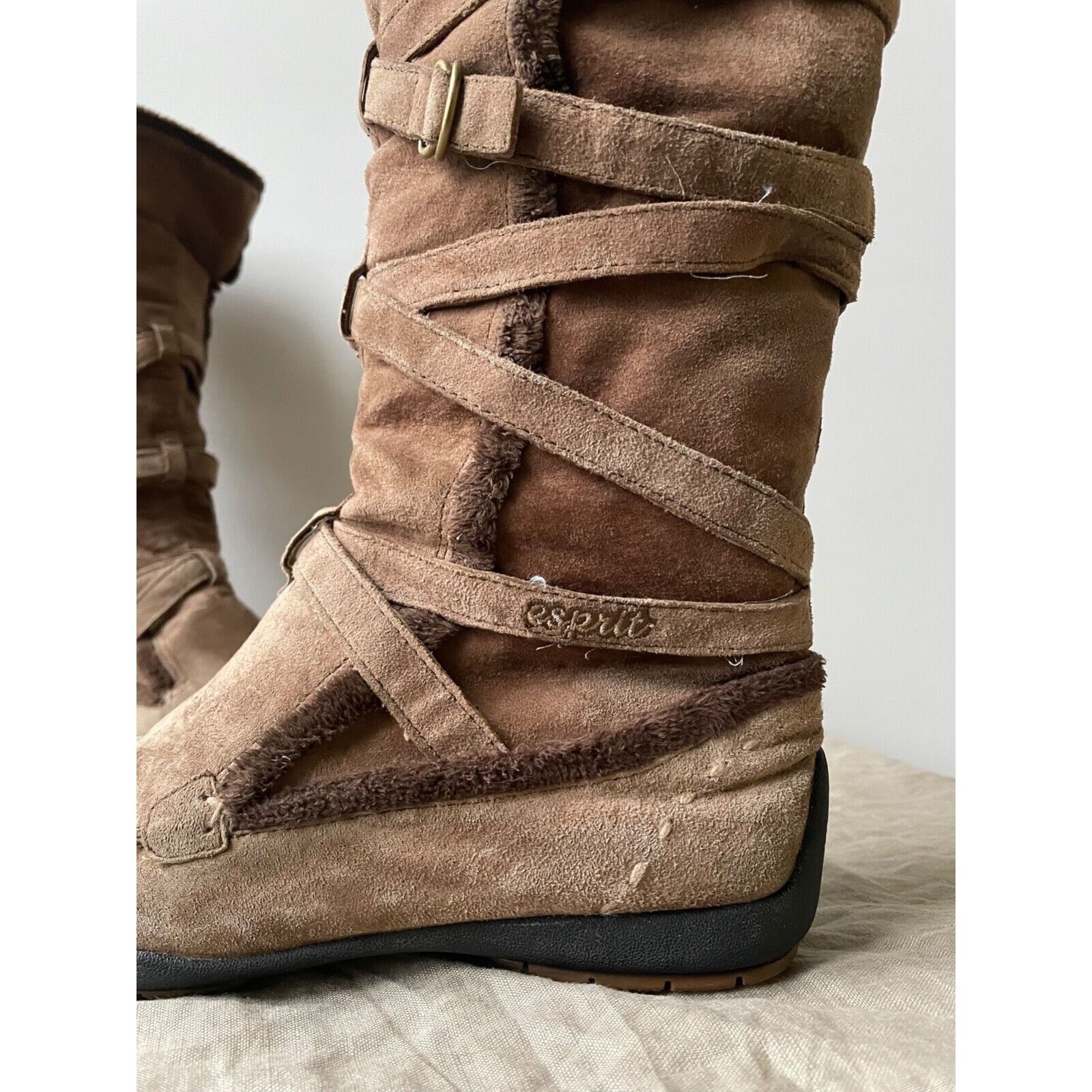 Esprit Esprit Y2K Vintage Arctic Strap High Knee Boots 8260AC Size US 6.5 / IT 36.5 - 2 Thumbnail