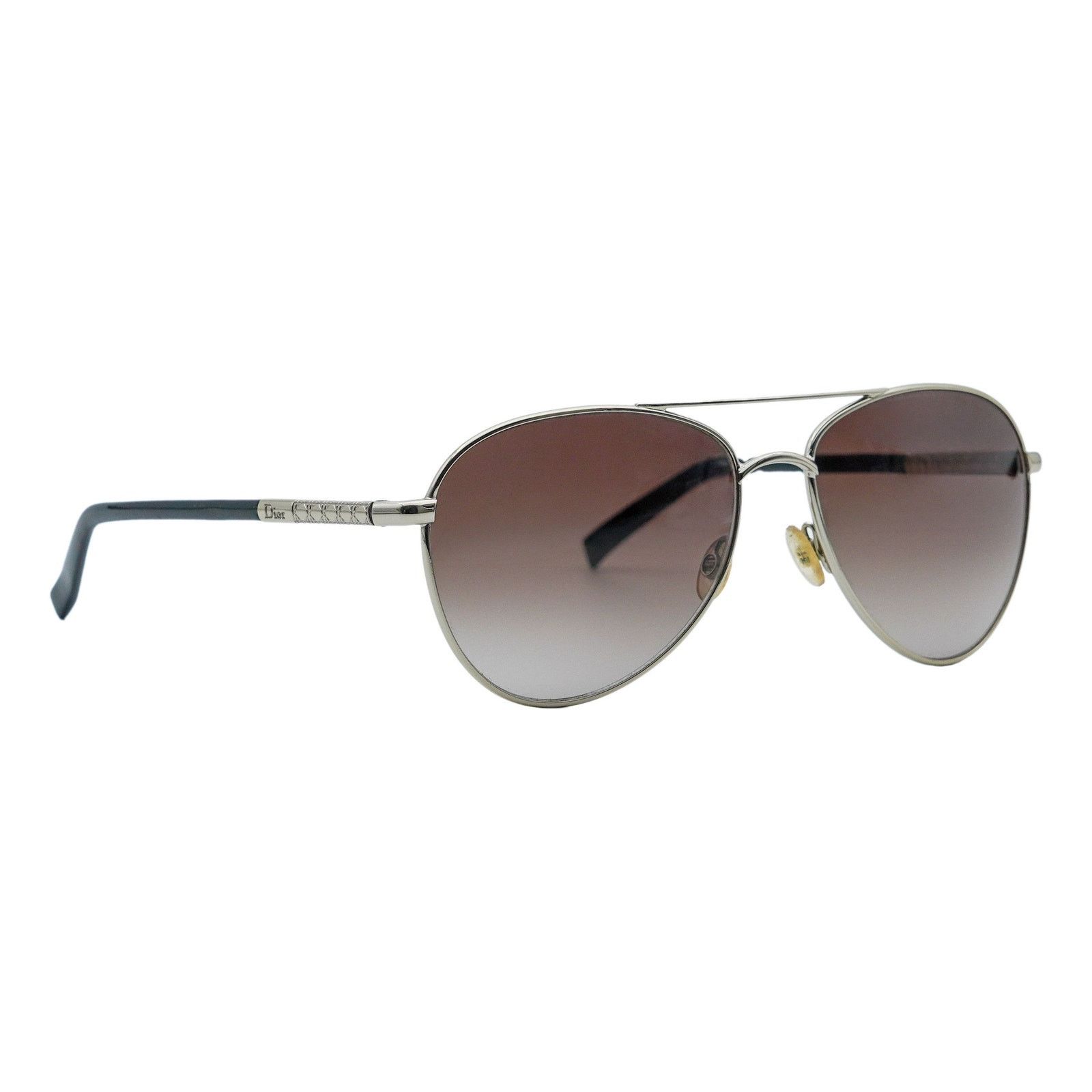 Dior Dior Piccadilly 2 Silver Gradient Aviator Logo Sunglasses Size ONE SIZE - 1 Thumbnail