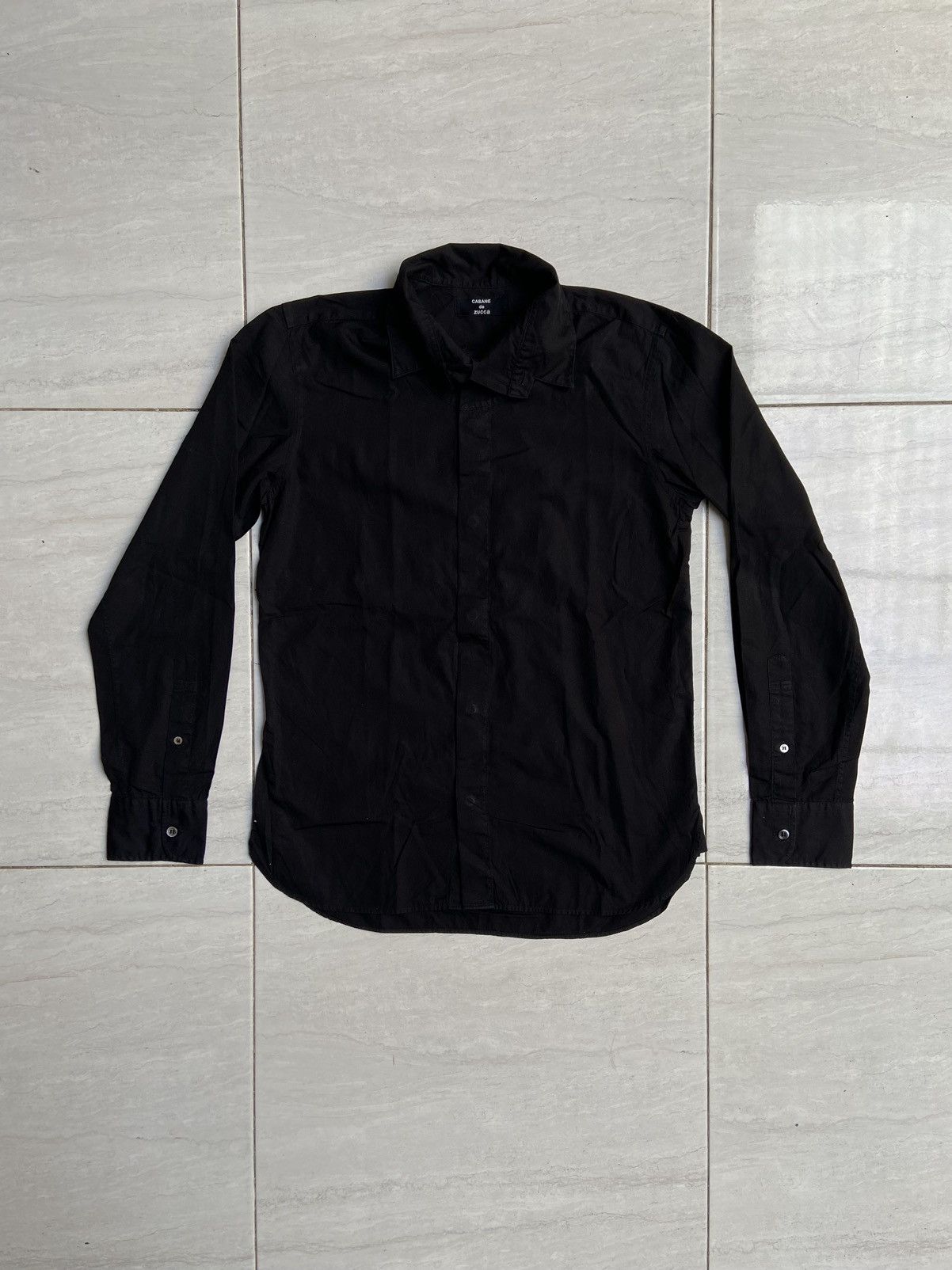 image of Cabane De Zucca Black Shirt, Men's (Size Large)