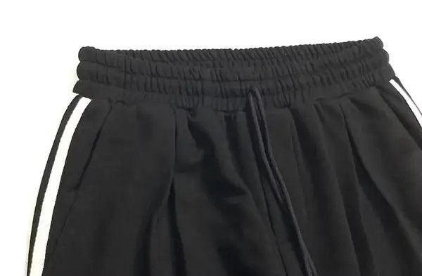 Japanese Brand 20AW Indigo Union Japan Black Striped Casual Sweatpants Size US 33 - 3 Thumbnail