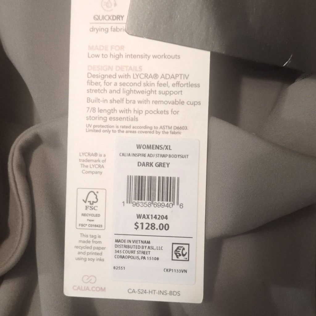 Other Calia by Carrie underwood dark grey inspire bodysuit size XL Size XL / US 12-14 / IT 48-50 - 5 Thumbnail