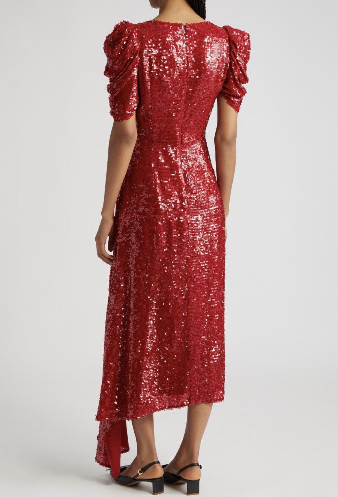 Erdem Erdem Gathered Sleeve Asymmetric Dress size US 4 Size S / US 4 / IT 40 - 3 Thumbnail