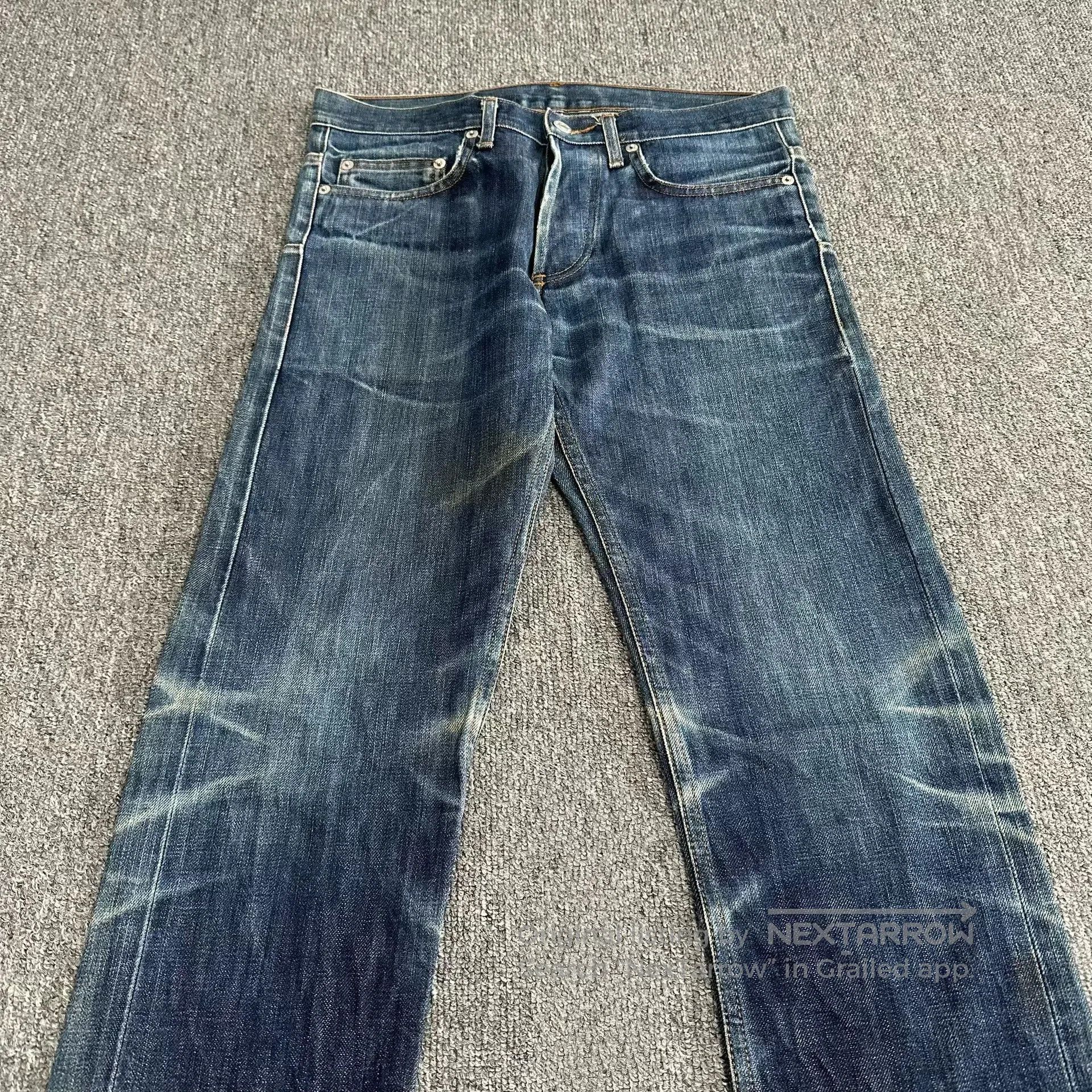 Hedi Slimane Dior Homme Vintage Washed Blue Destroyed Jeans. Size US 29 - 3 Thumbnail