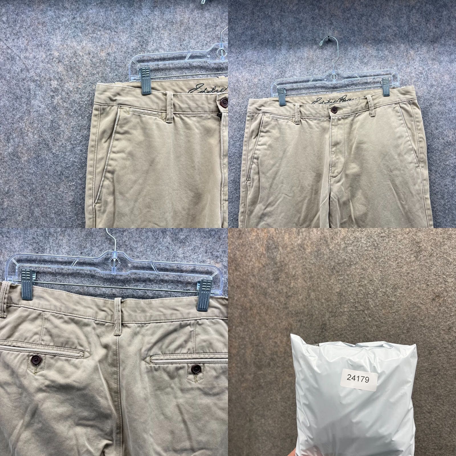 Eddie Bauer Eddie Bauer Pants Men 35x30 Chino Flat Front Beige Cotton Canvas / Regular Rise / Button Closure / Pockets / Straight Leg / Size 35 Beach? Size US 35 - 8 Thumbnail