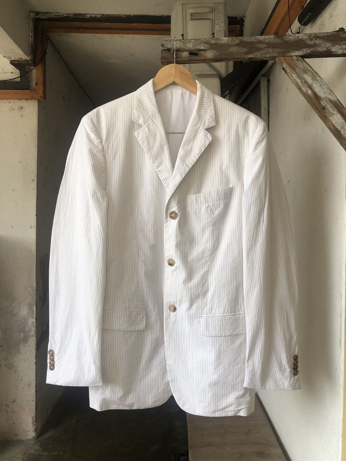 Jil Sander Jil Sander Marisa s Stripe Single Breasted Blazer Size US M / EU 48-50 / 2 - 1 Thumbnail