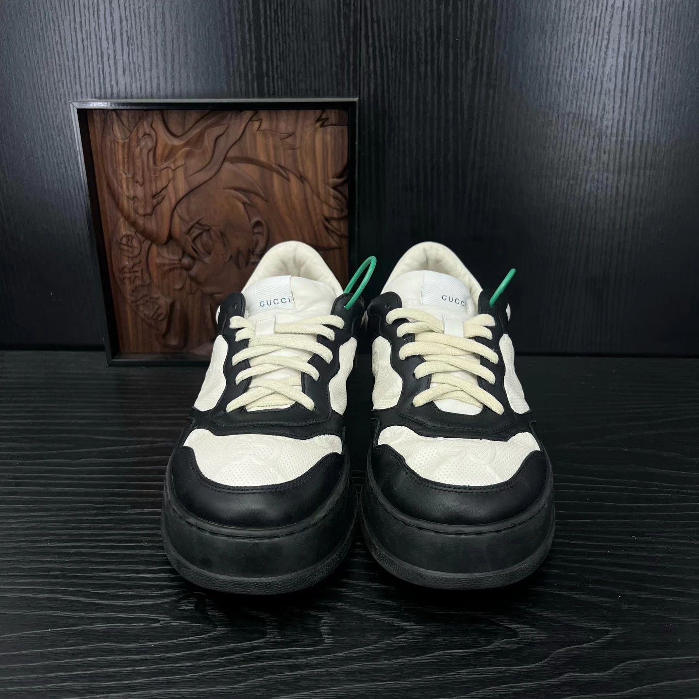 Gucci Gucci Rhyton Cookie Sneakers B&W 41.5 Like New OG Box Size US 8.5 / EU 41-42 - 5 Thumbnail
