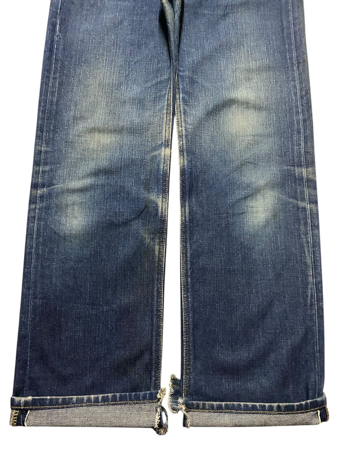 Lee Lee Japan Half Selvedge Blue Wash Distressed Jeans Size US 28 / EU 44 - 5 Thumbnail