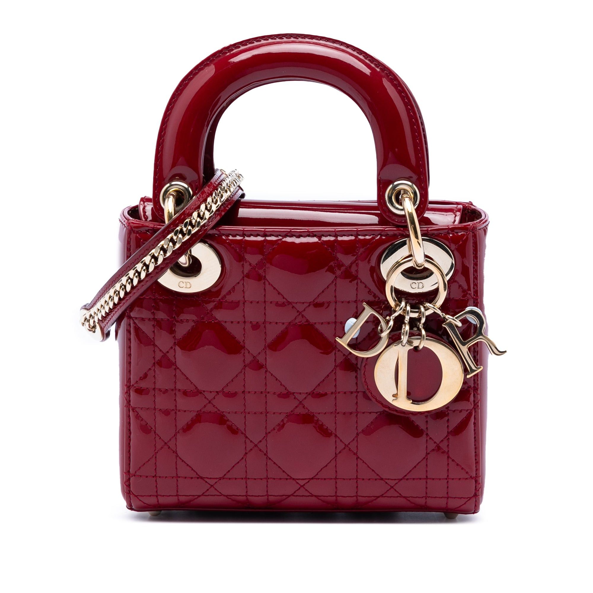 Dior Mini Patent Cannage Lady Dior Size ONE SIZE - 1 Thumbnail
