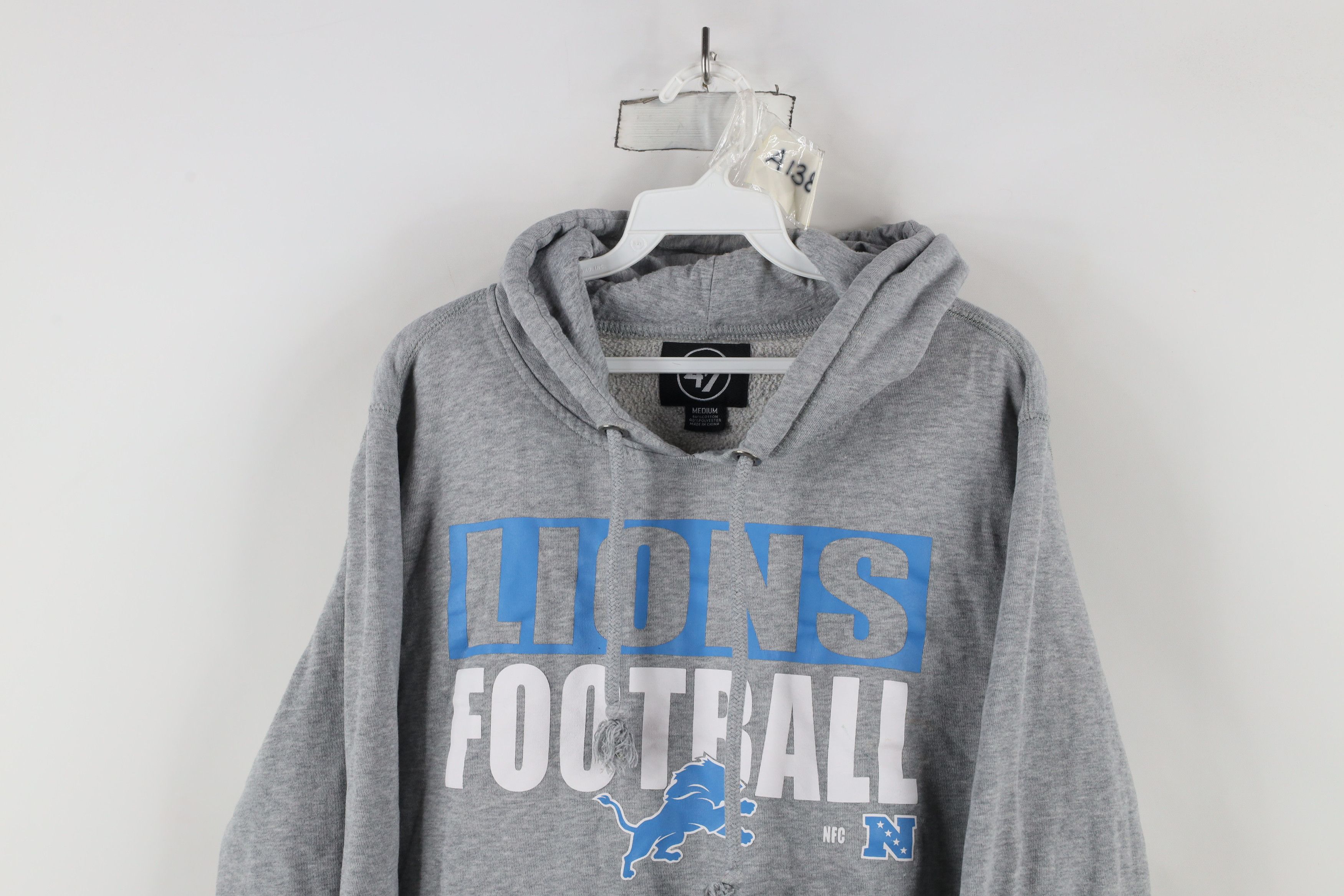 Vintage Vintage Spell Detroit Lions Football Hoodie Sweatshirt Gray Size US M / EU 48-50 / 2 - 2 Thumbnail