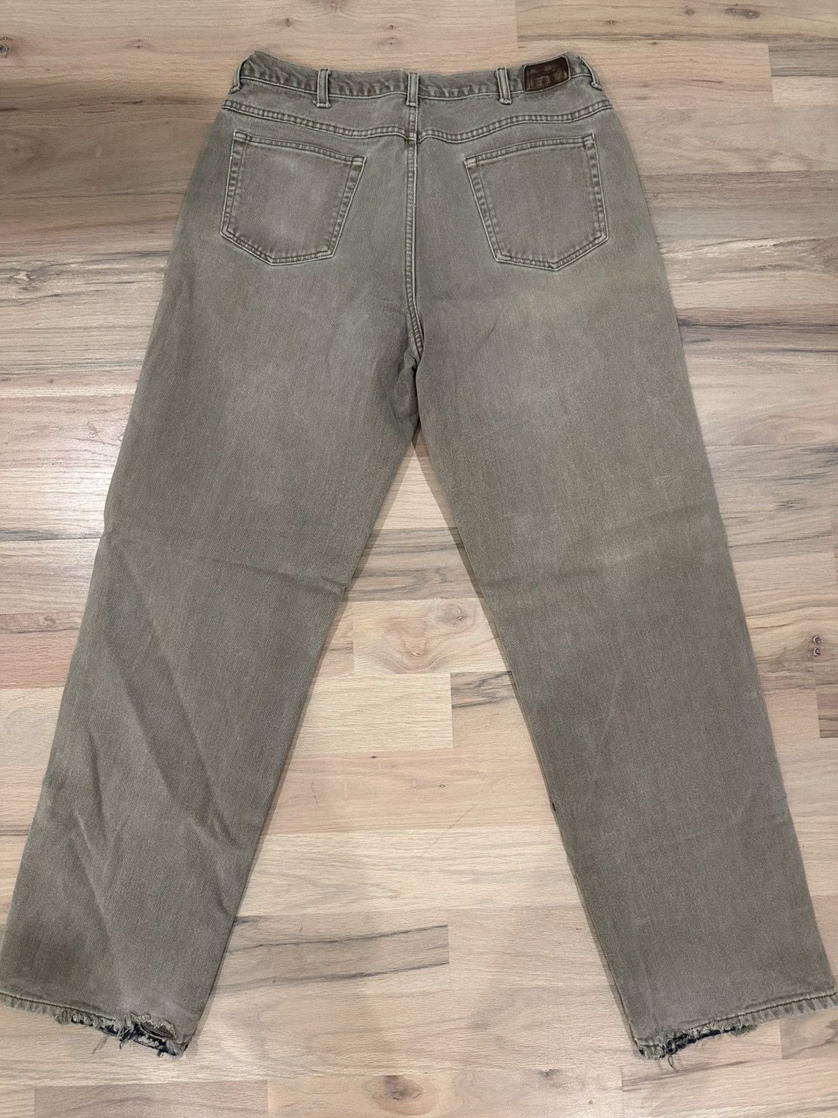 L.L. Bean Vintage LL Bean Flannel Lined Biege/Gray Jeans 35x32 Size US 32 / EU 48 - 13 Thumbnail