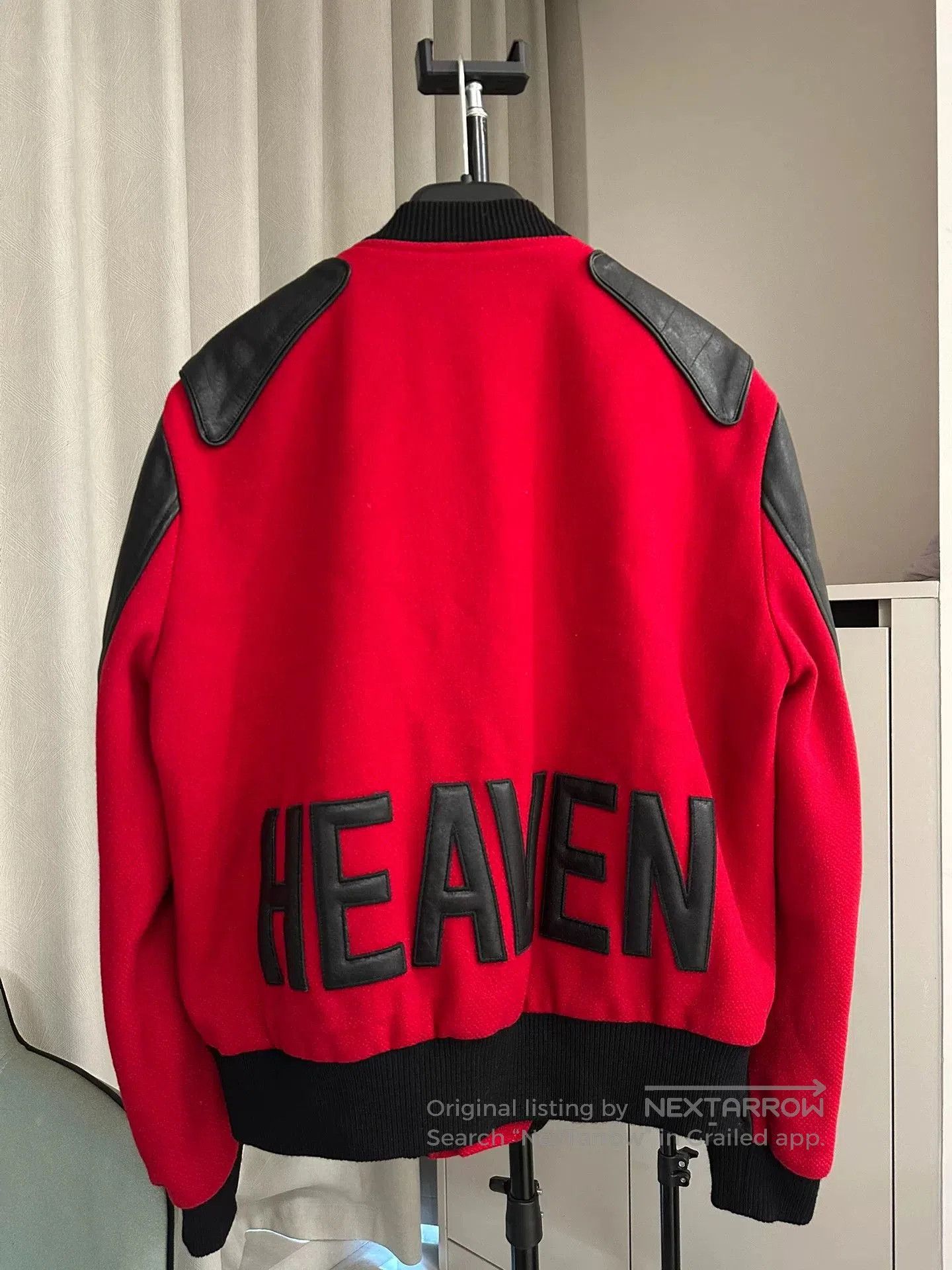 Saint Laurent Paris Saint Laurent Red and Black Baseball Jacket. Size US L / EU 52-54 / 3 - 3 Thumbnail