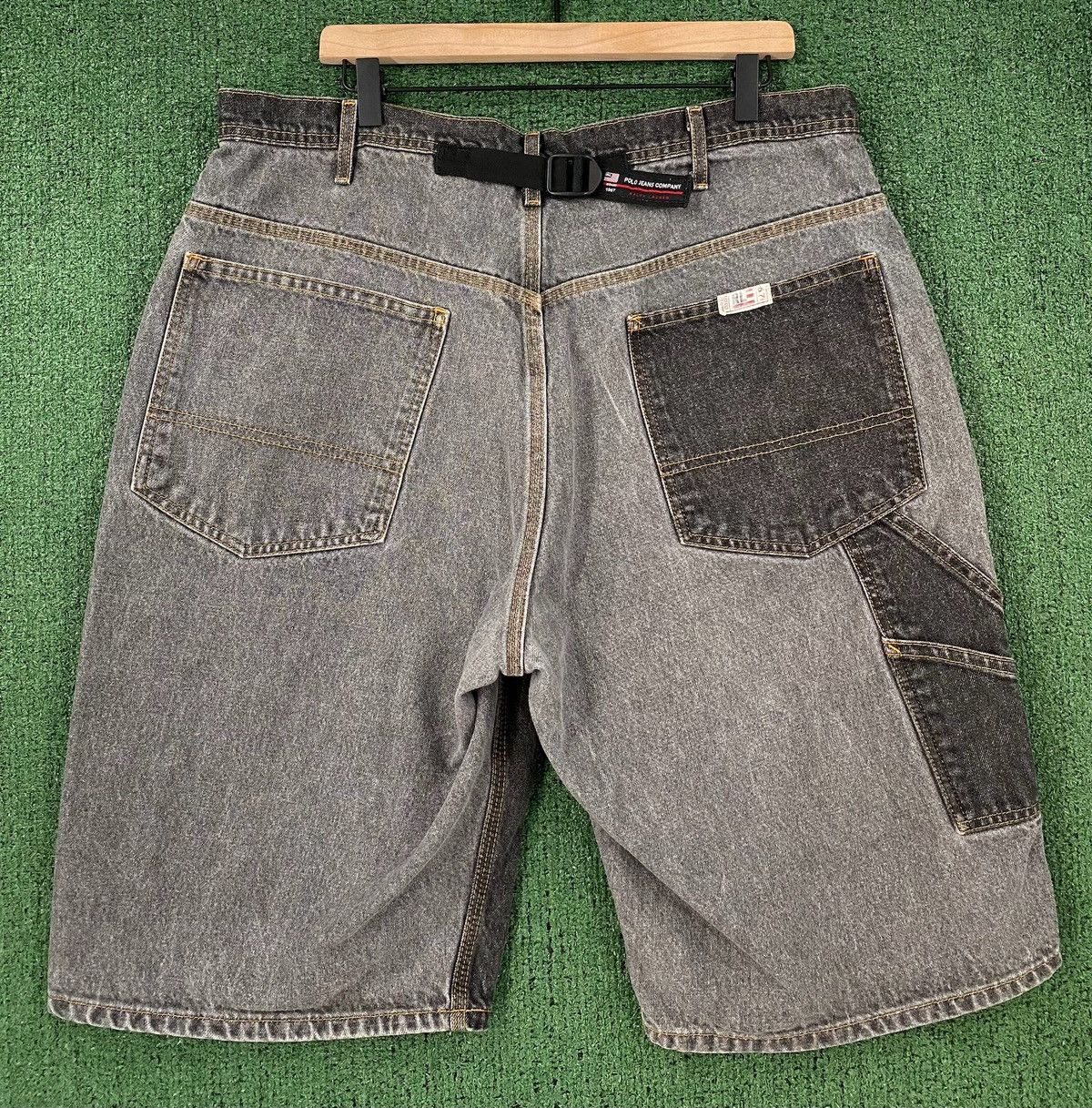 90’s Polo Jeans Co 2 Tone Jean Carpenter Shorts Jorts 36