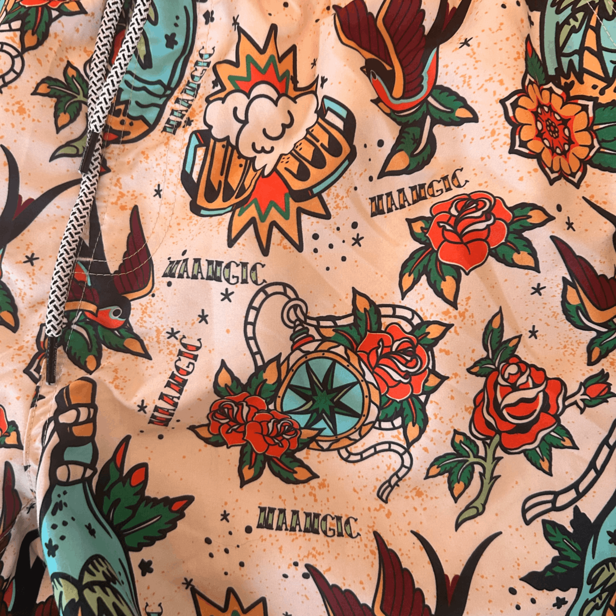 Other MAAMGIC Traditional Tattoo Novelty Print Classic Swim Trunks Size US 38 / EU 54 - 4 Thumbnail