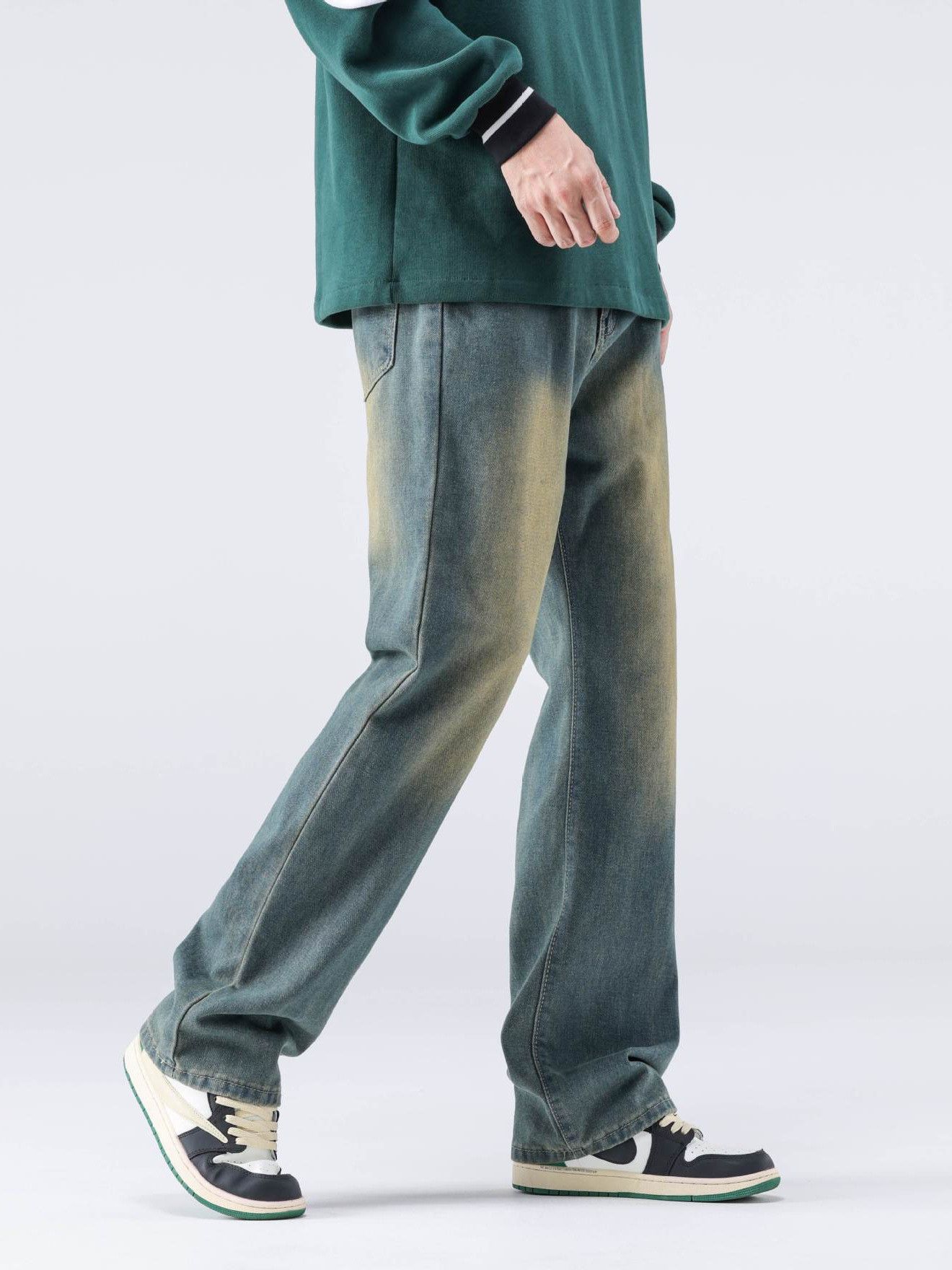 Japanese Brand × Jean Retro loose straight leg gradient jeans Size US 32 / EU 48 - 4 Thumbnail
