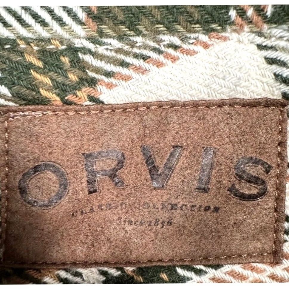 Orvis Orvis Shirt Adult Medium Green Plaid Flannel Button Up Shacket Jacket Pocket Men Size US M / EU 48-50 / 2 - 4 Thumbnail