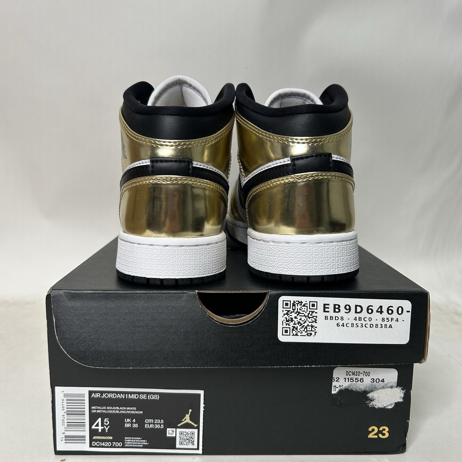 Jordan Brand Nike Shoes Air Jordan 1 Retro Mid SE “Metallic Gold” 2024 Size US 6 / IT 36 - 4 Thumbnail