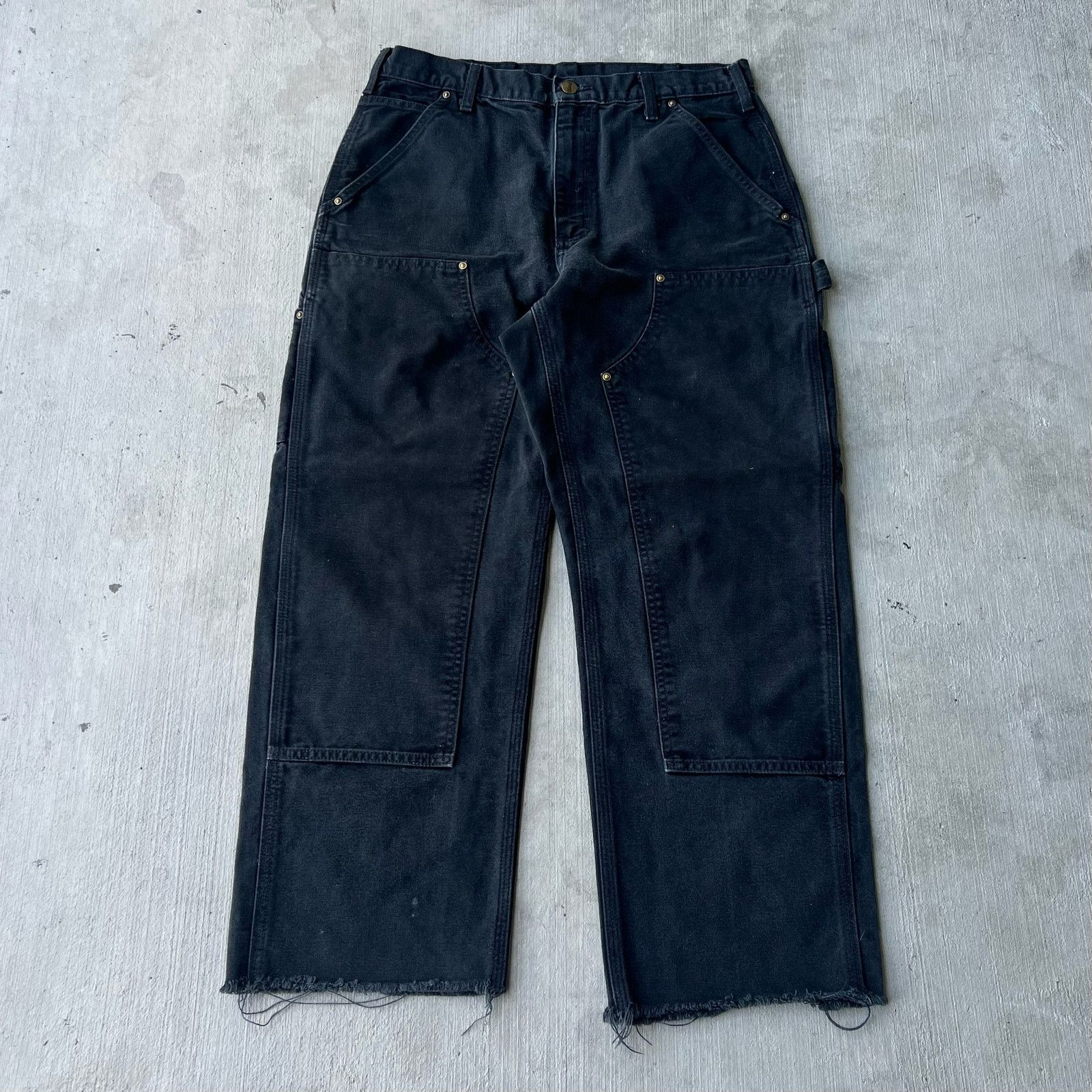 Carhartt × Vintage Carhartt black double knee work wear carpenter pants Size US 32 / EU 48 - 1 Thumbnail