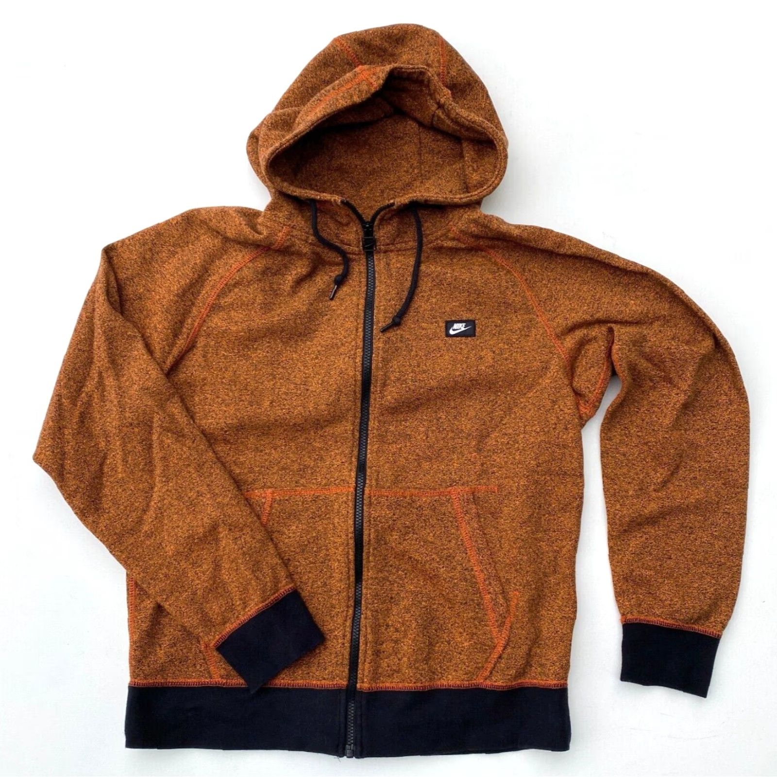 Nike VINTAGE Nike Hoodie Full Zip Mens Regular Size M Orange Logo 90s Style Size US M / EU 48-50 / 2 - 2 Thumbnail