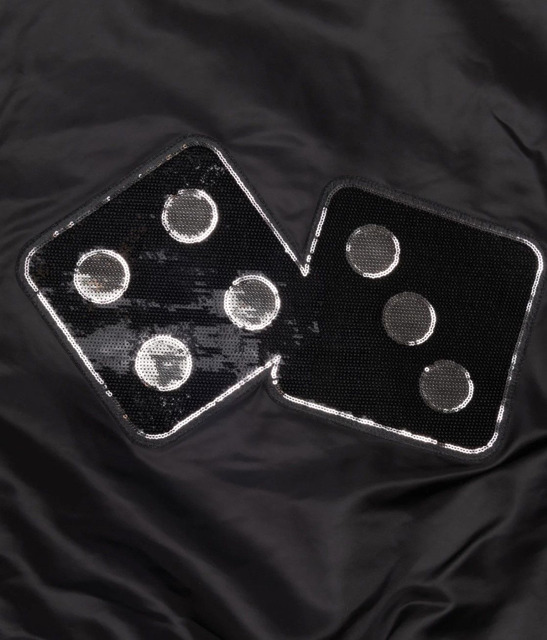 Stussy × Vintage Stüssy Sequins Satin Varsity Jacket Black Size US M / EU 48-50 / 2 - 4 Thumbnail