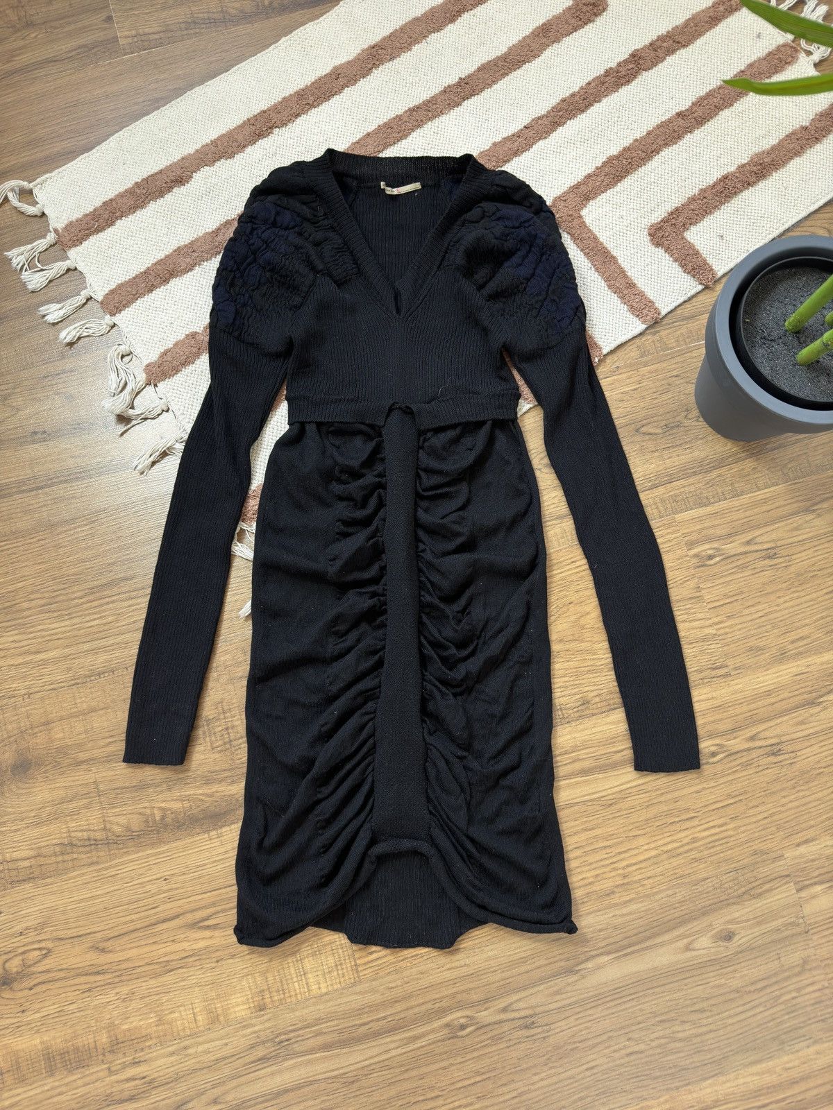 Marithe + Francois Girbaud × Vintage VINTAGE MARITHE FRANCOIS GIRBAUD DRAPED KNITTED DRESS Size S / US 4 / IT 40 - 1 Thumbnail