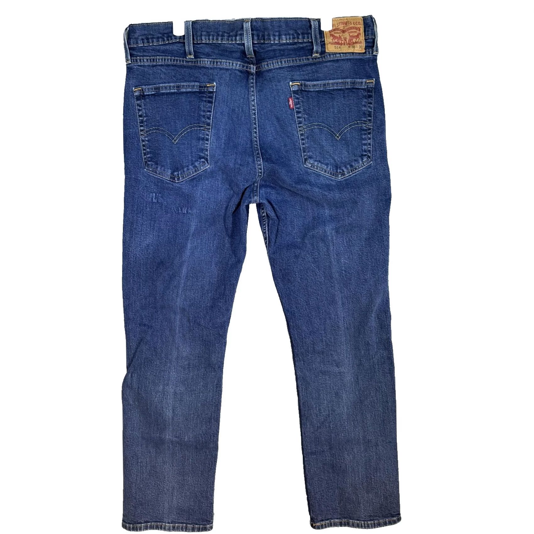Levi's VINTAGE Levis 514 Jeans Mens 38x30 Blue Stretch Straight Leg Medium Wash Denim Size US 38 / EU 54 - 2 Thumbnail