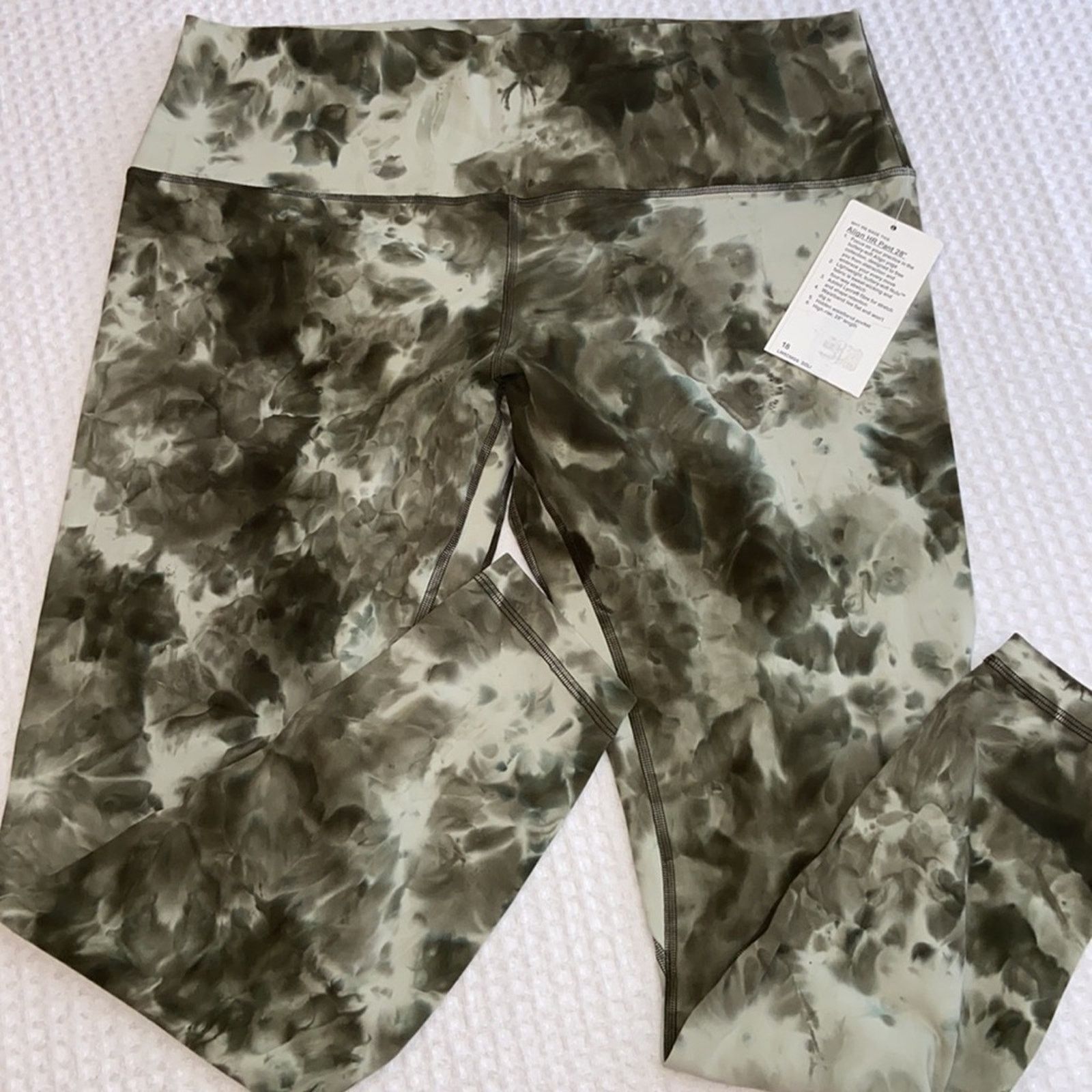 Lululemon LULULEMON Align HR Pant 18 28” Diamond Dye Light Sage Green Size 40" / US 18 - 4 Thumbnail