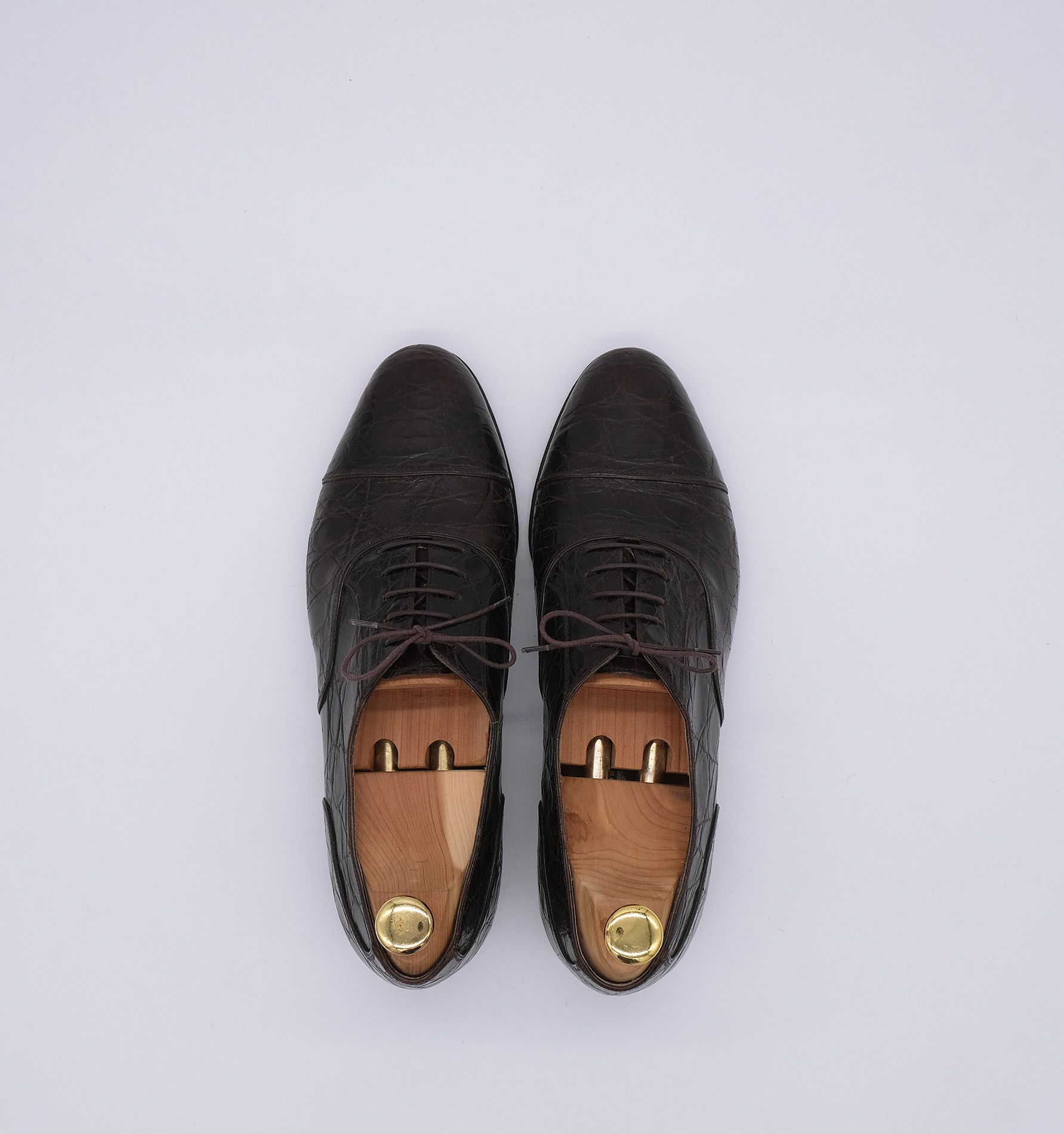 Salvatore Ferragamo Salvatore Ferragamo, brown shoes, size 8, crocodile leather Size US 8 / EU 41 - 5 Thumbnail