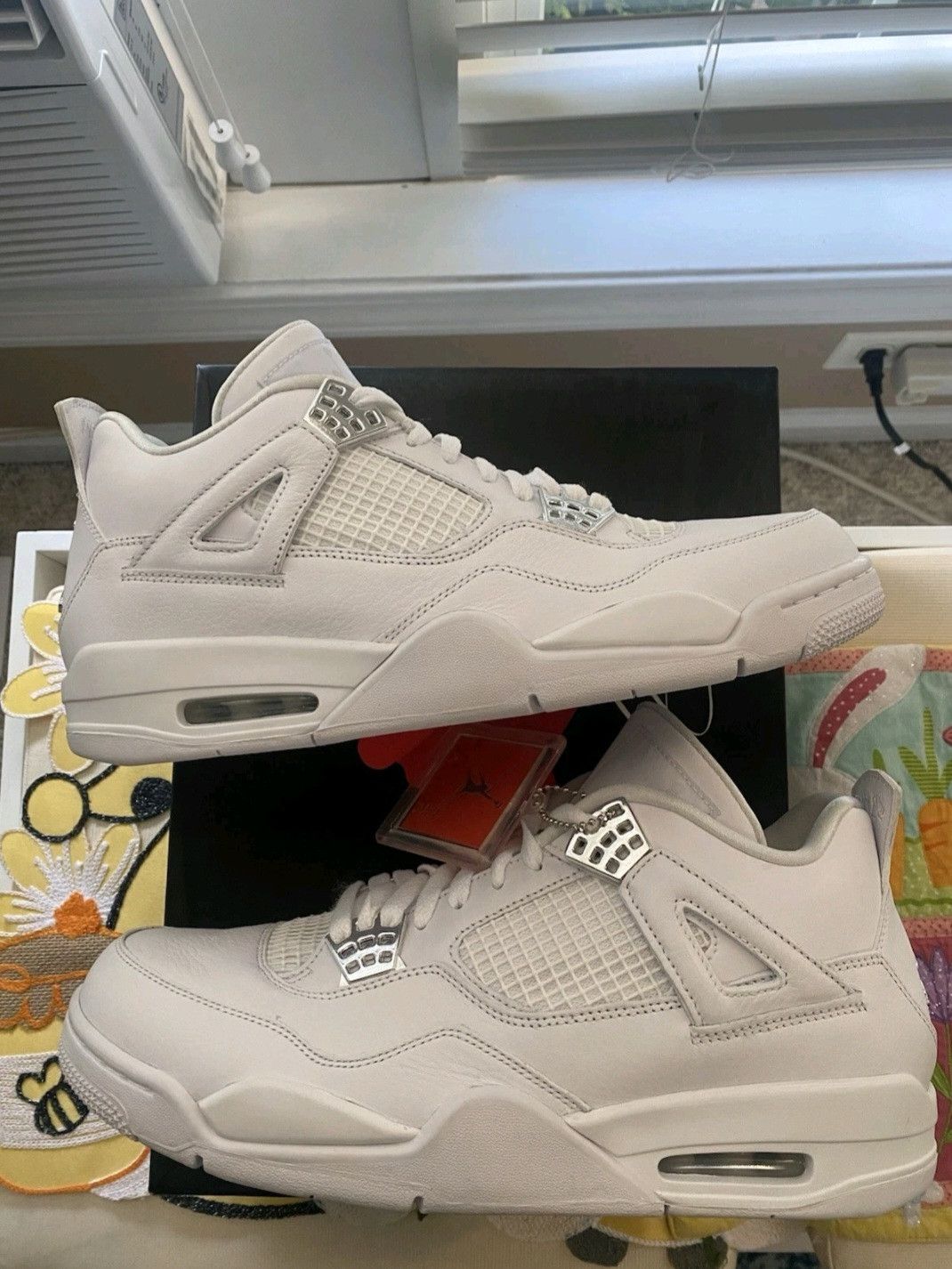 Jordan Brand Jordan 4 Retro Pure Money (2017) Size 11.5, NEW W/ DEFECTS Size US 11.5 / EU 44-45 - 3 Thumbnail
