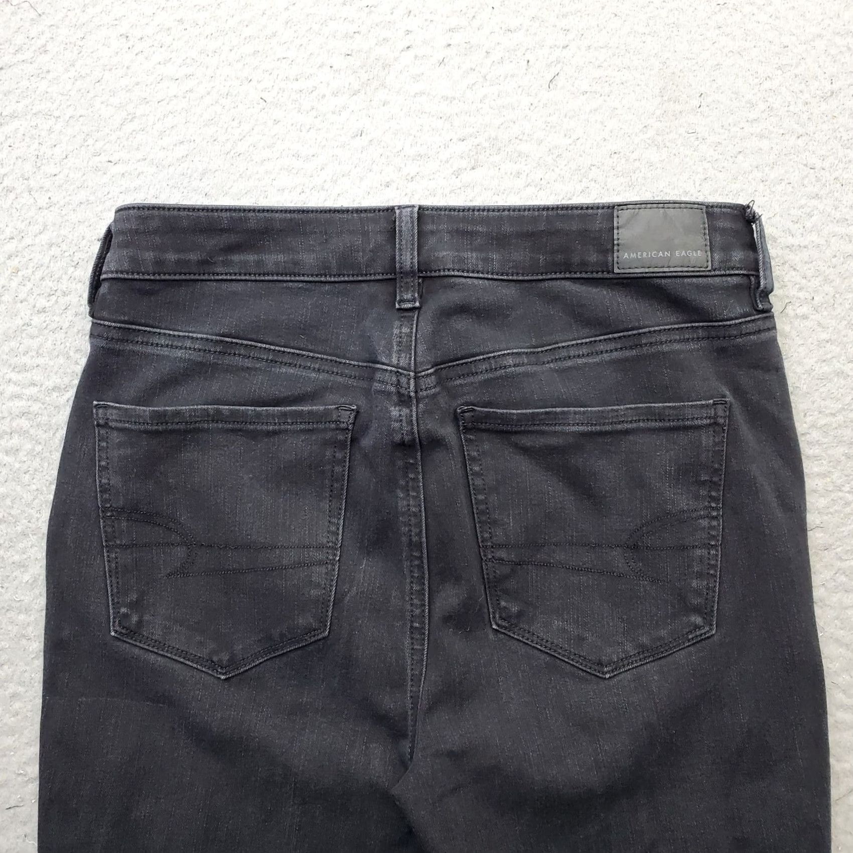 American Eagle Outfitters American Eagle Outfitters Jeans Womens 10 Black Denim Dream Stretch Dark Wash Skinny Leg Womens Size 10 Black Denim Skinny Jeans Size 32" / US 10 / IT 46 - 4 Thumbnail