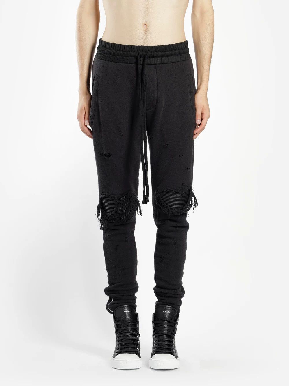 Amiri AMIRI 18SS Black Patchwork Sweatpants Size US 26 / EU 42 - 1 Preview