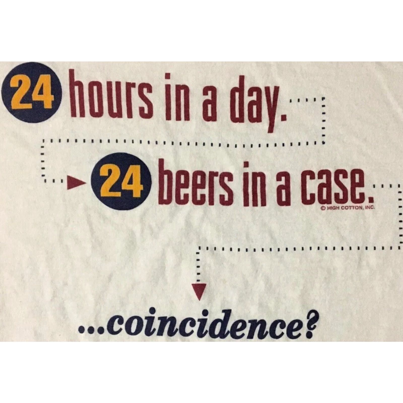 Vintage VINTAGE 90s 24 Hours 24 Beers Shirt S USA Funny Saying Bar Drinking Grunge 80s Single Stitch Men T-Shirt White Small Size US S / EU 44-46 / 1 - 2 Thumbnail