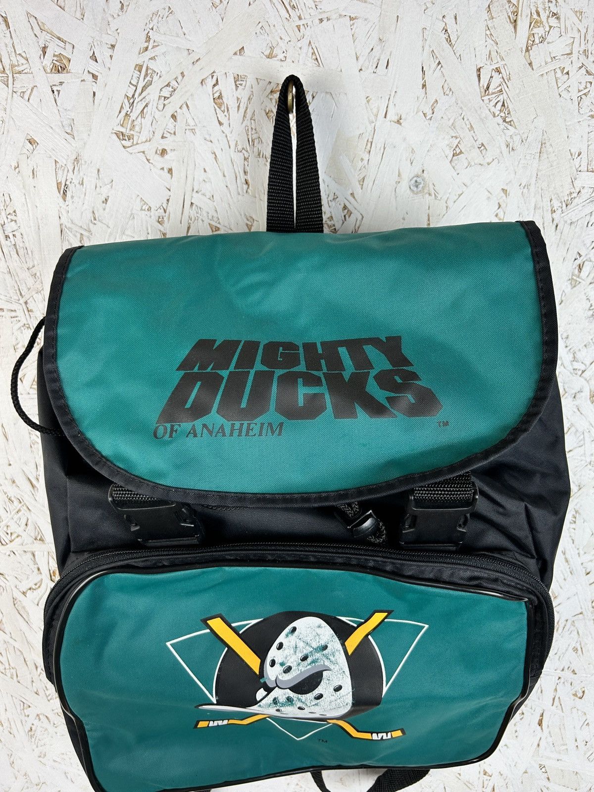 NHL 90s Vintage NHL Anaheim Mighty Ducks Backpack Bag Size ONE SIZE - 3 Thumbnail