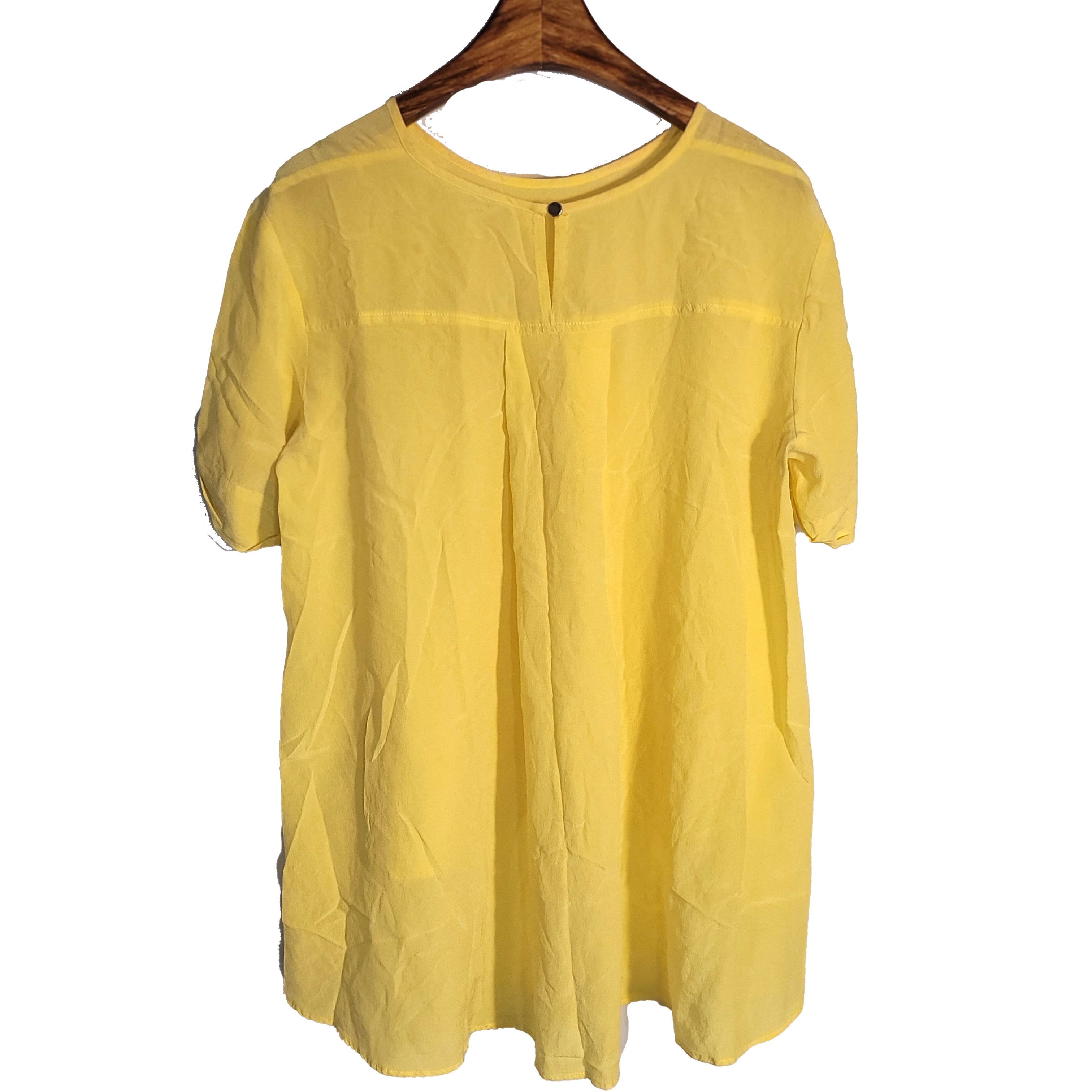 Other Women's 100% Silk Size M Short Sleeve Top T-Shirt SAL818 Size M / US 6-8 / IT 42-44 - 1 Thumbnail