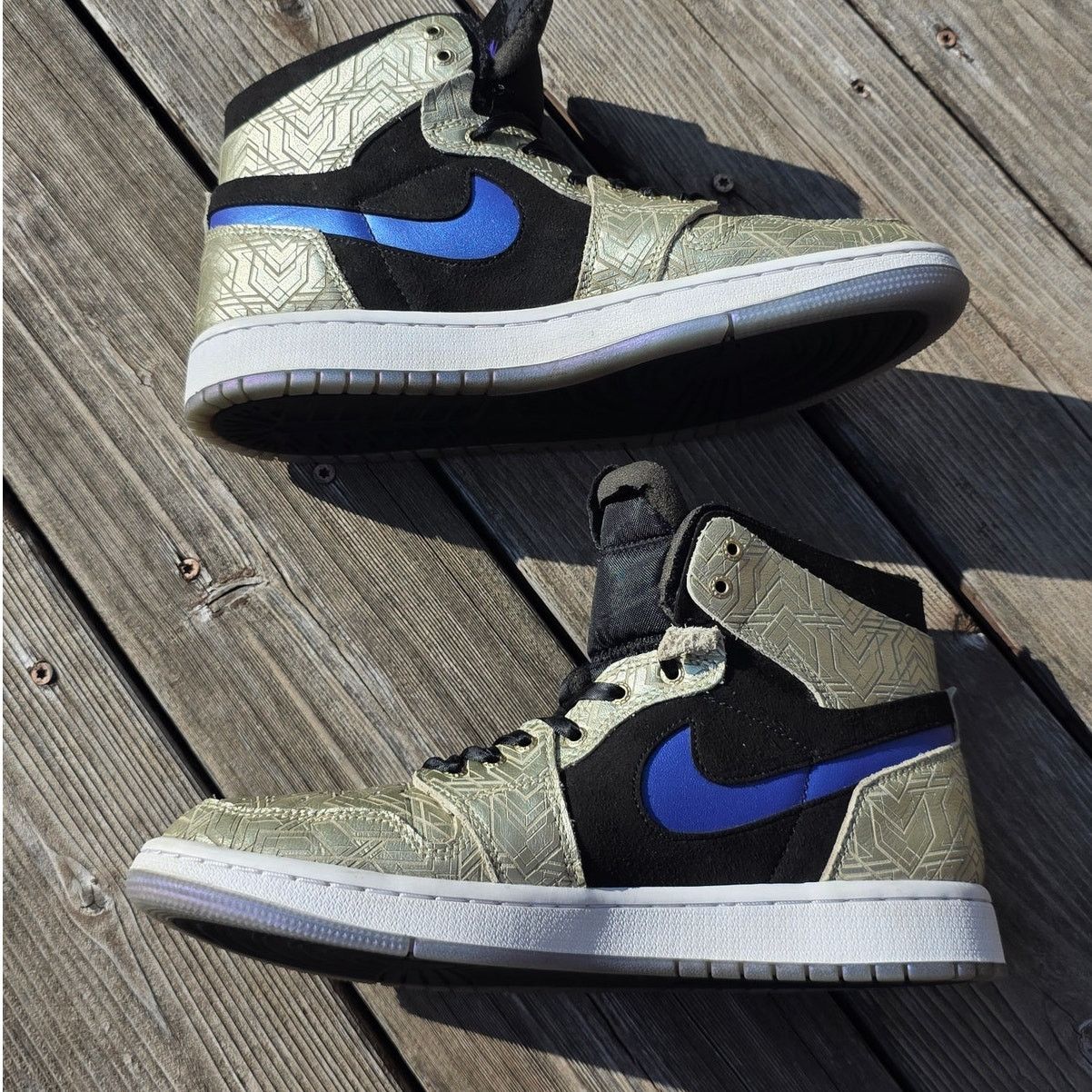 Jordan Brand × Nike Jordan 1 High Zoom Air CMFT "Gold Laser" Size US 9 / EU 42 - 3 Thumbnail