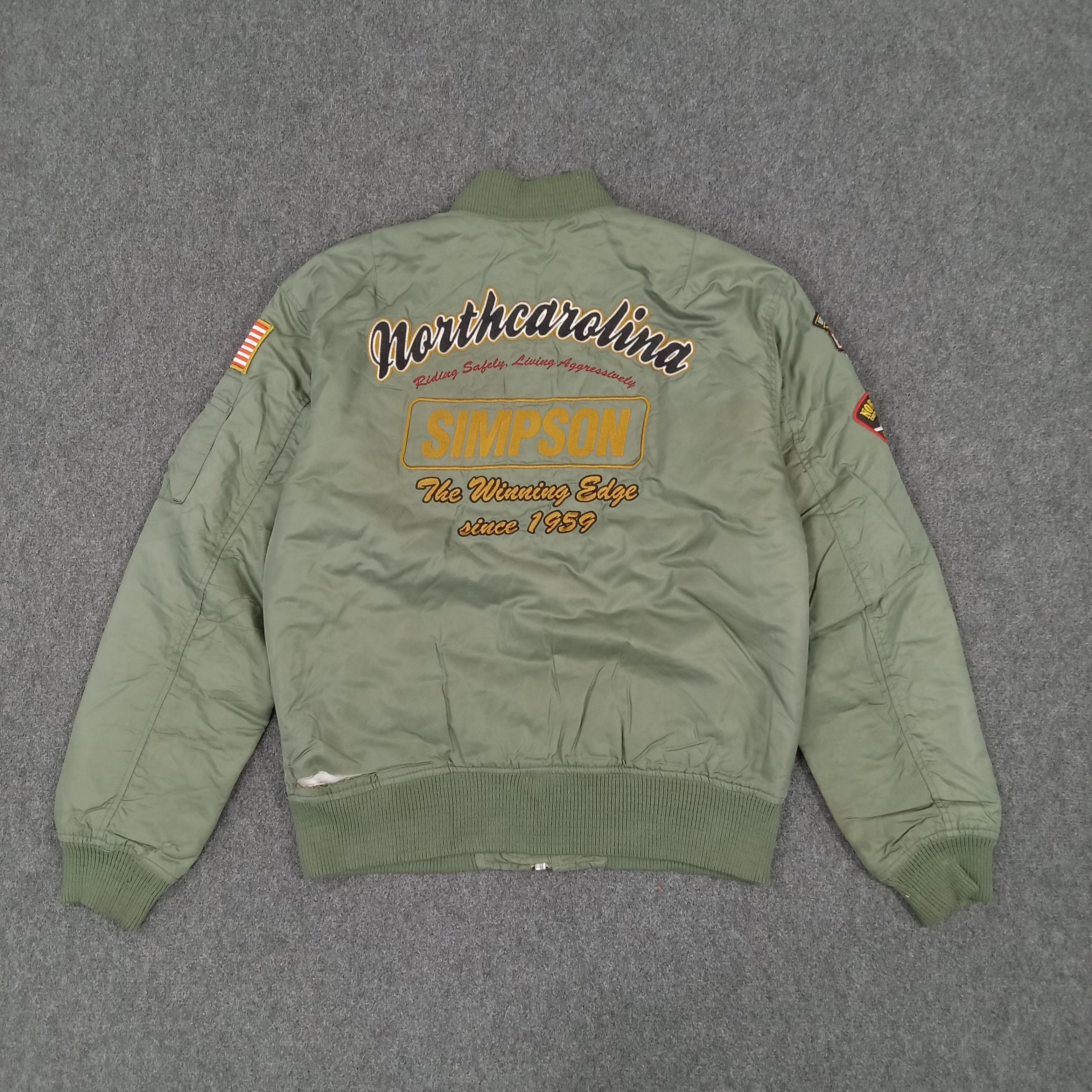 Vintage Simpson North Carolina Motorsports Racing Jacket Size US L / EU 52-54 / 3 - 1 Thumbnail