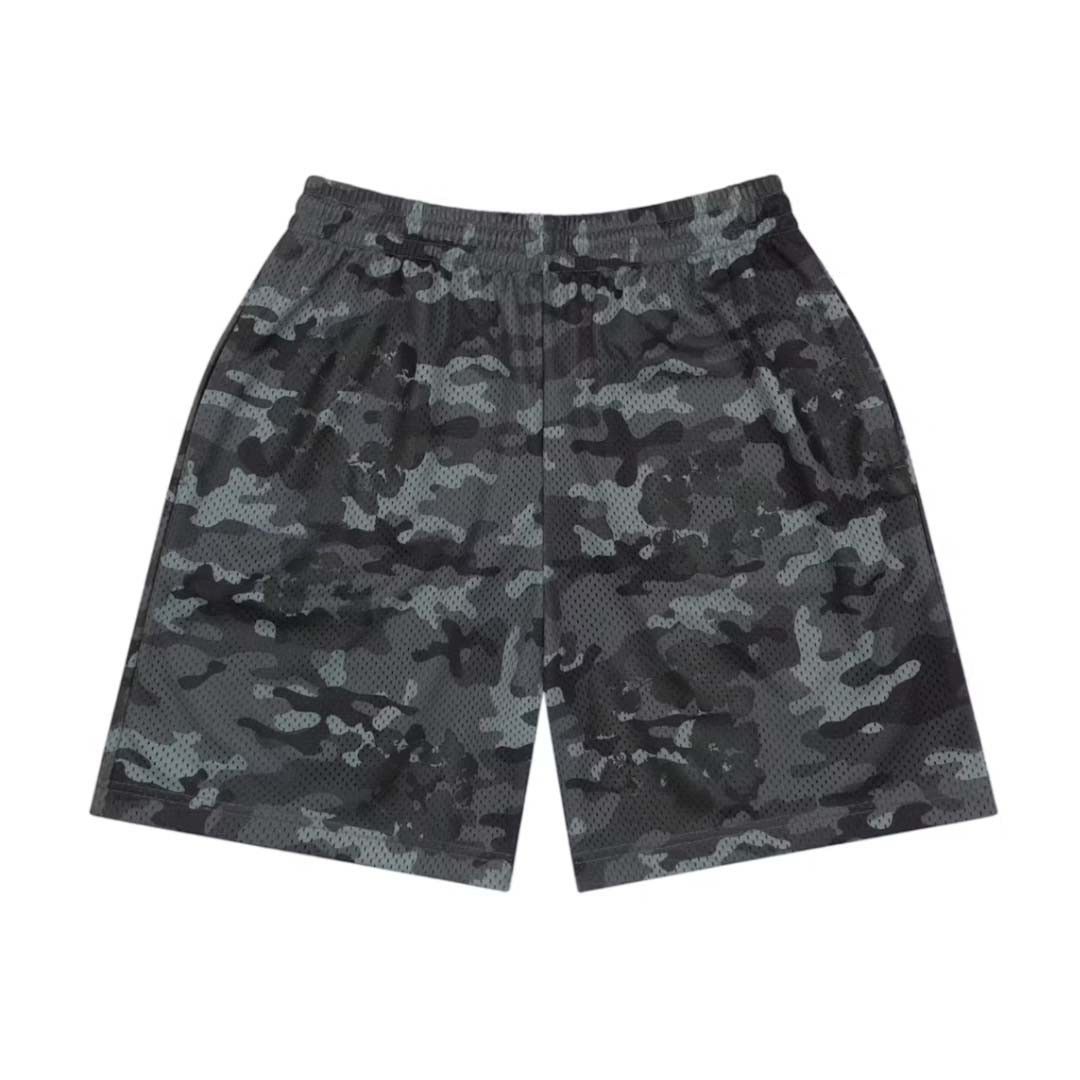 DENIM TEARS Camo Cotton Wreath Mesh Shorts Black Grey Size US 38 / EU 54 - 1 Preview