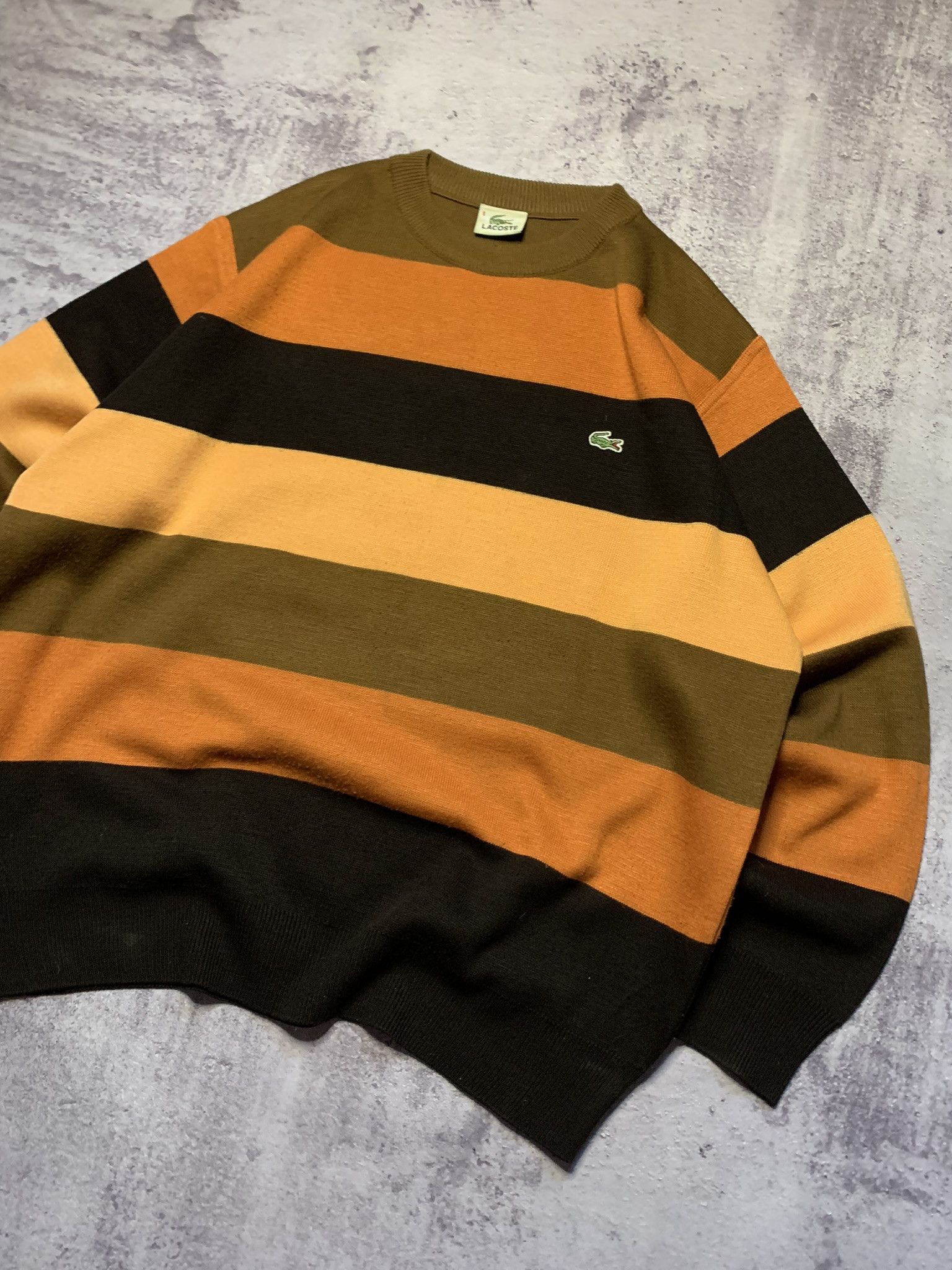 Lacoste Vintage Lacoste Striped Knit Sweater Size US L / EU 52-54 / 3 - 3 Thumbnail