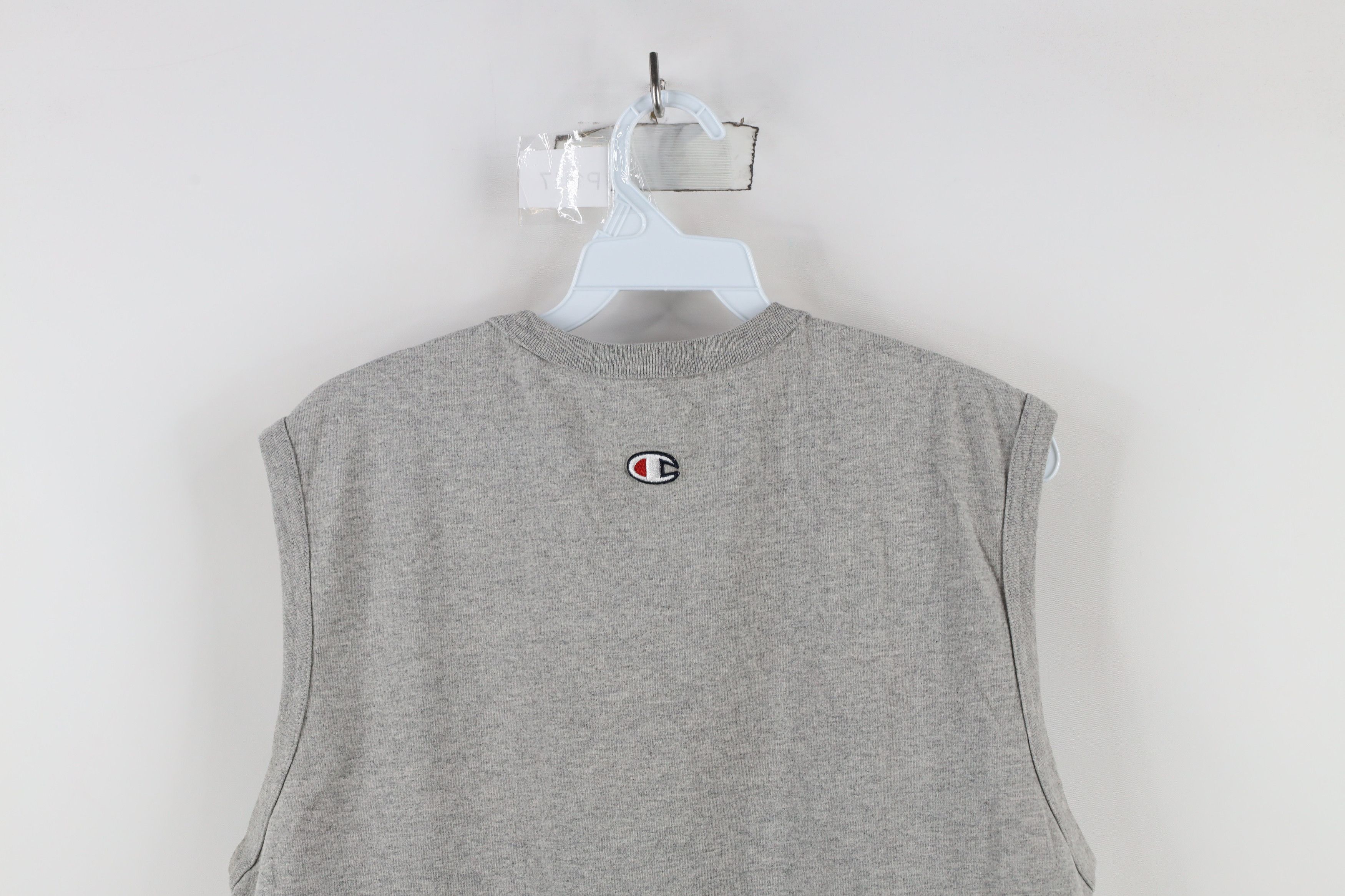 Champion × Vintage Vintage Champion Logo Sleeveless Muscle T-Shirt Heather Gray Size US L / EU 52-54 / 3 - 10 Thumbnail