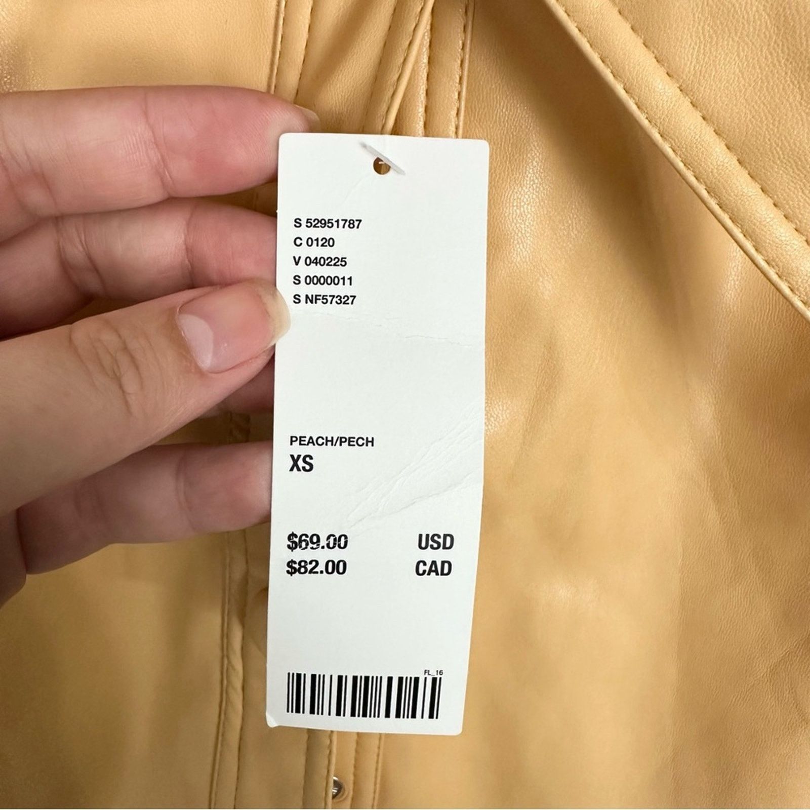 Urban Outfitters NWT Urban Outfitters Faux Leather Belted Mini Skirt Peach XS Size 26" / US 2 / IT 38 - 4 Thumbnail