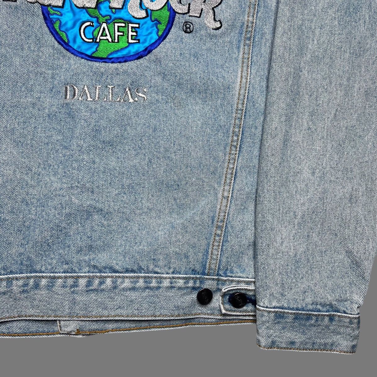 Hard Rock Cafe × Vintage Vtg 1990s Hard Rock Cafe Save The Planet Dallas Denim Jacket Size US S / EU 44-46 / 1 - 21 Thumbnail