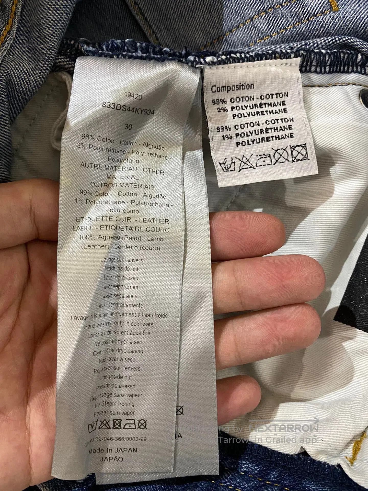 Dior Dior Men's Denim Jeans in Perfect Condition. Size US 30 / EU 46 - 5 Thumbnail