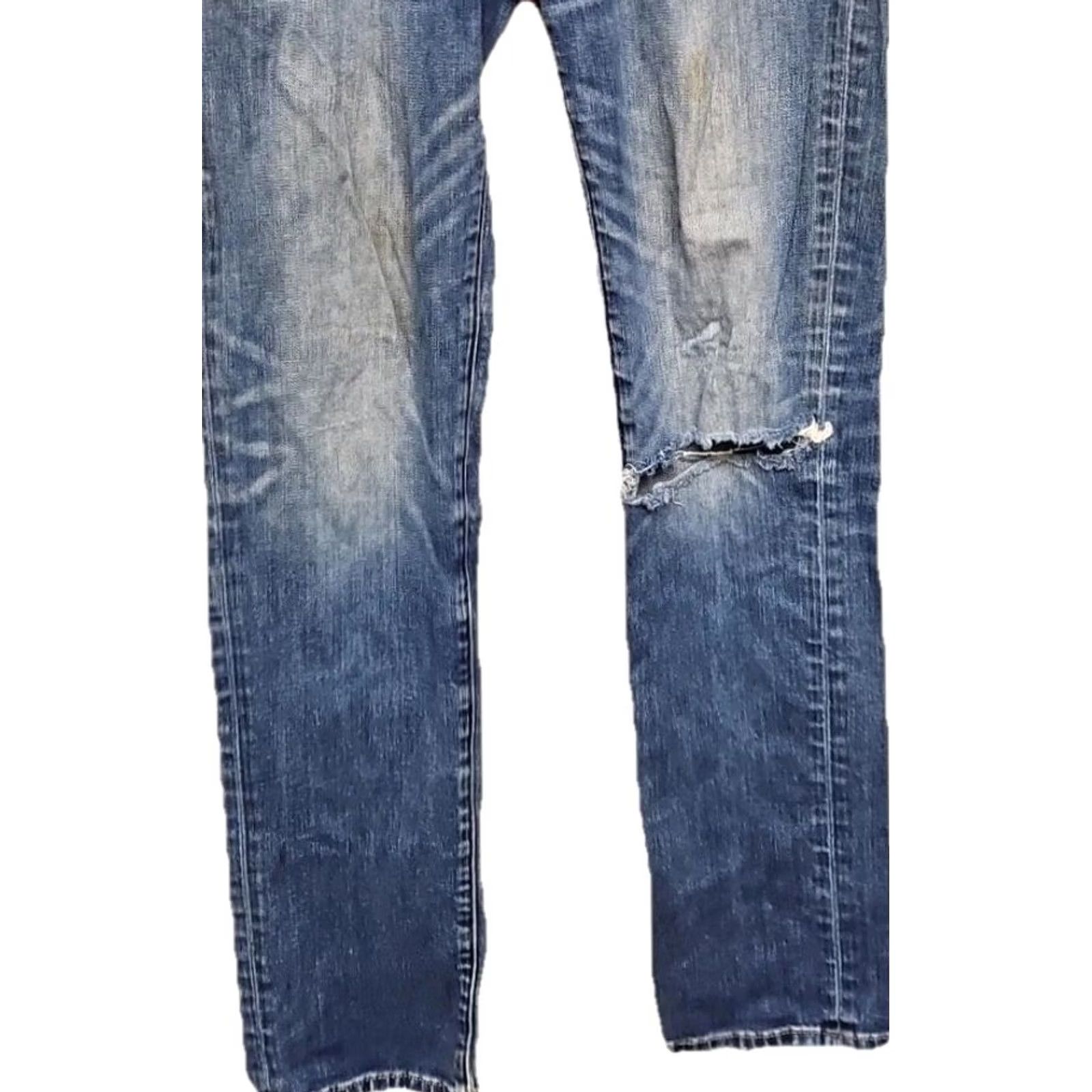 American Eagle Outfitters American Eagle Outfitters Jeans Women 29x32 Straight Denim Distressed Knee Low Rise Blue Jeans Women Regular Fit 29in Inseam Low Rise Distressed Knee Size 26" / US 2 / IT 38 - 3 Thumbnail