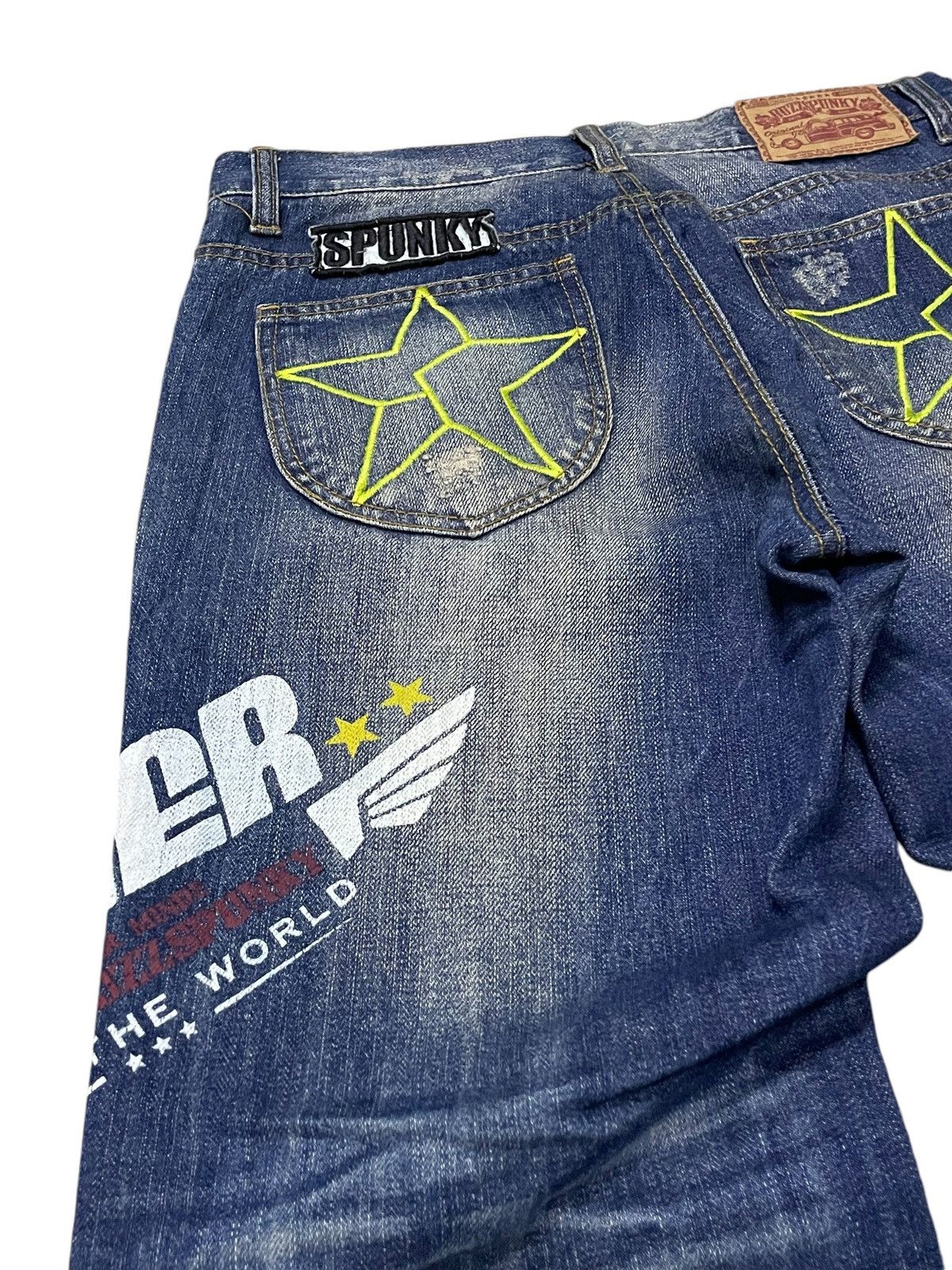 Hysteric Glamour × Shellac Buzz Spunky Japan Archive Surfer Patched Loose Jeans Size US 30 / EU 46 - 20 Thumbnail