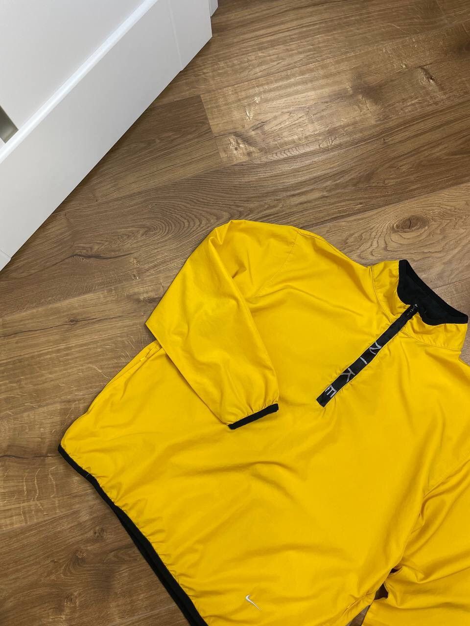Nike × Vintage Vintage Nike Y2K Style Hot Yellow Logo Anorak Bomber Jacket Size US L / EU 52-54 / 3 - 5 Thumbnail