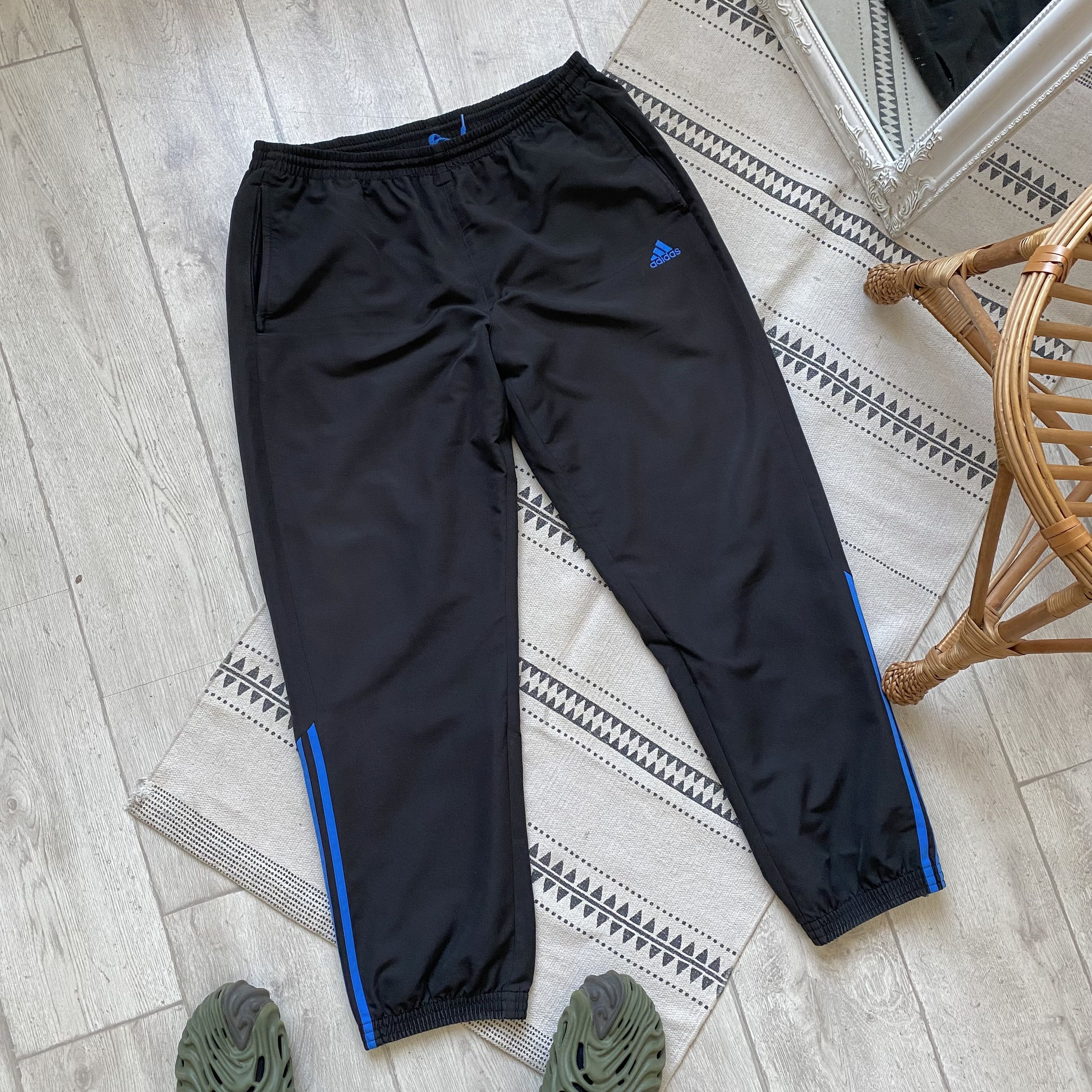 Adidas 🦍 Vintage Adidas Nylon track pants Zip drill joggers Size US 36 / EU 52 - 8 Thumbnail