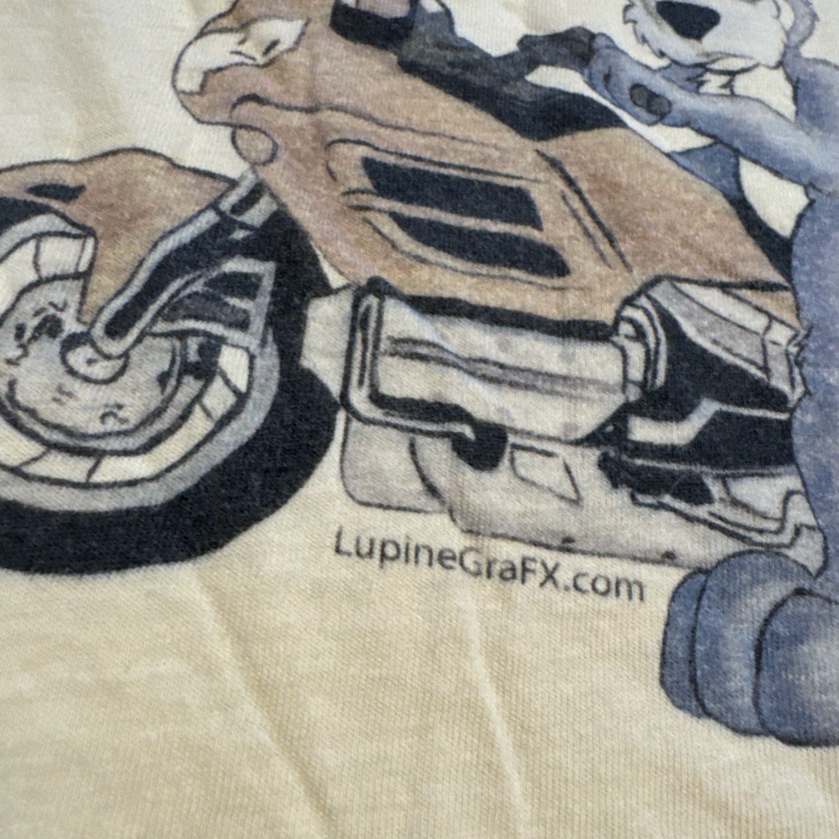 Vintage Vtg Y2K Dog Riding Motorcycle Cute 2000s Yellow Mallcore Ringer T-Shirt Large Size US L / EU 52-54 / 3 - 4 Thumbnail