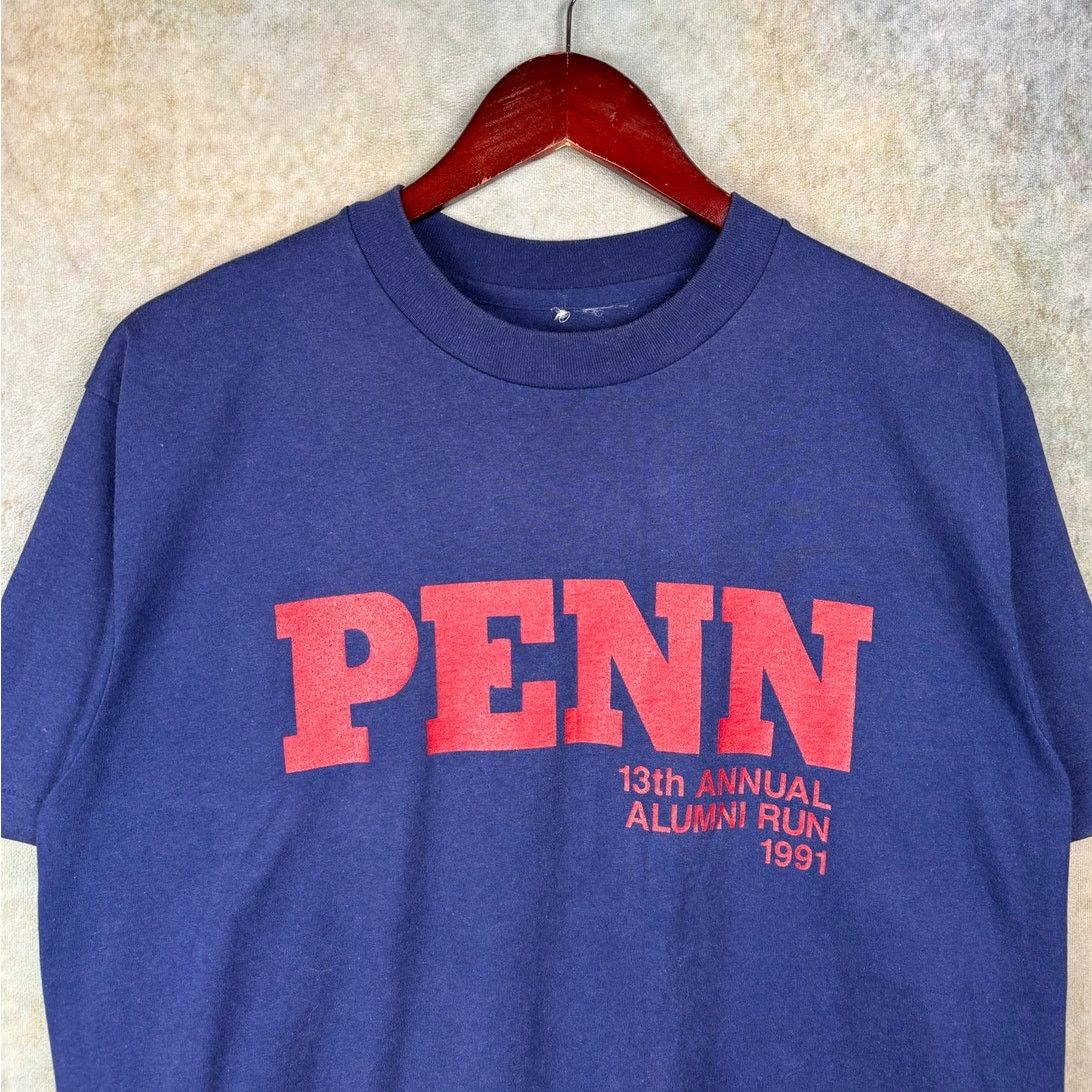 Vintage VTG 90s Penn University T Shirt Mens Sz L Blue Single Size US L / EU 52-54 / 3 - 3 Thumbnail