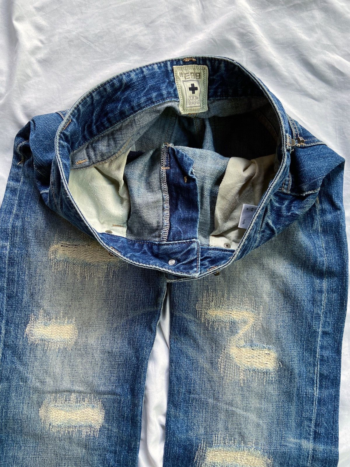 PPFM COOK JEANS #E99 DISTRESSED PUNK DENIM Size US 31 - 9 Thumbnail