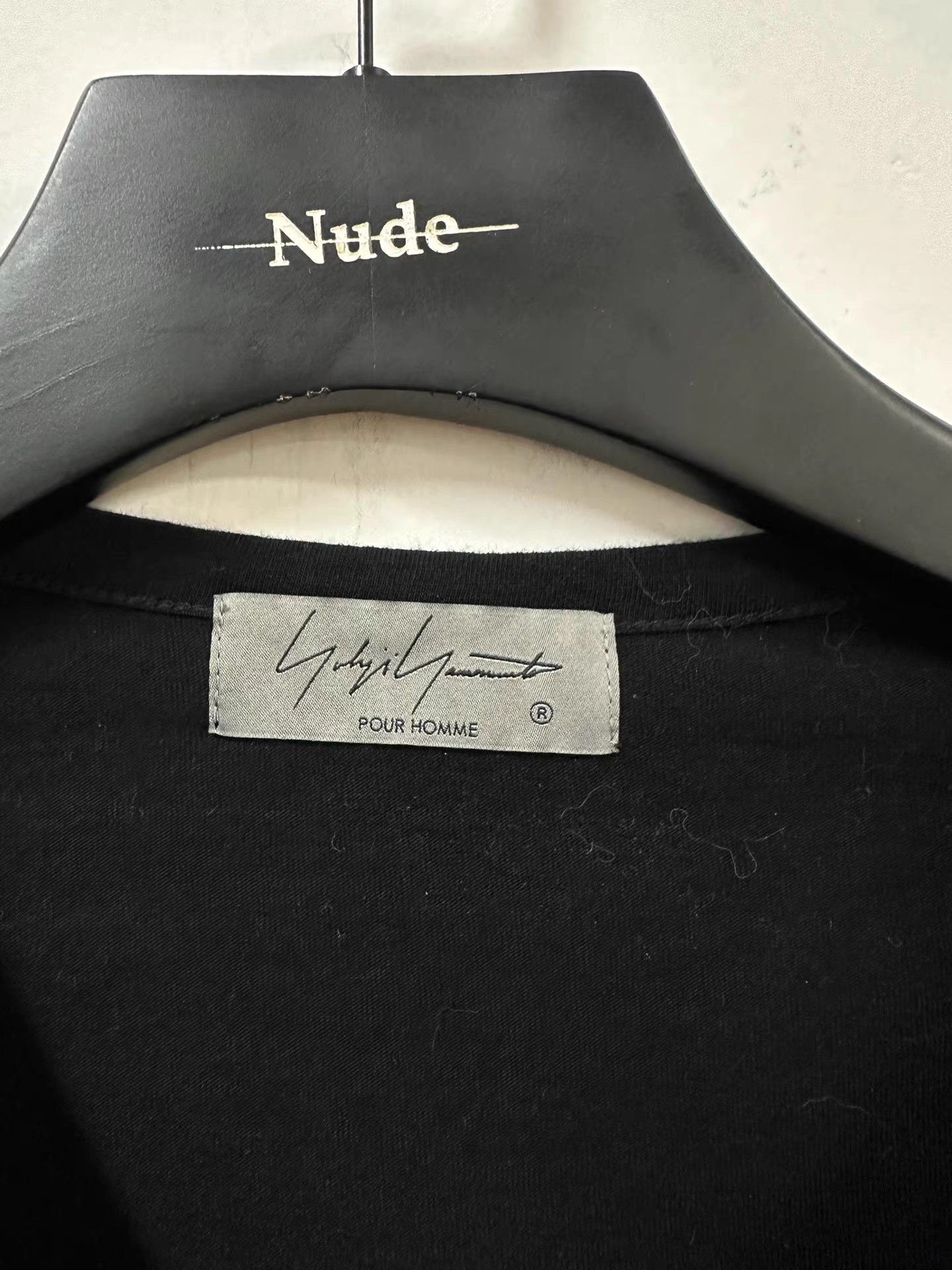 Yohji Yamamoto Black Long Sleeve Shirt with Front Tie Detail Size US L / EU 52-54 / 3 - 4 Thumbnail