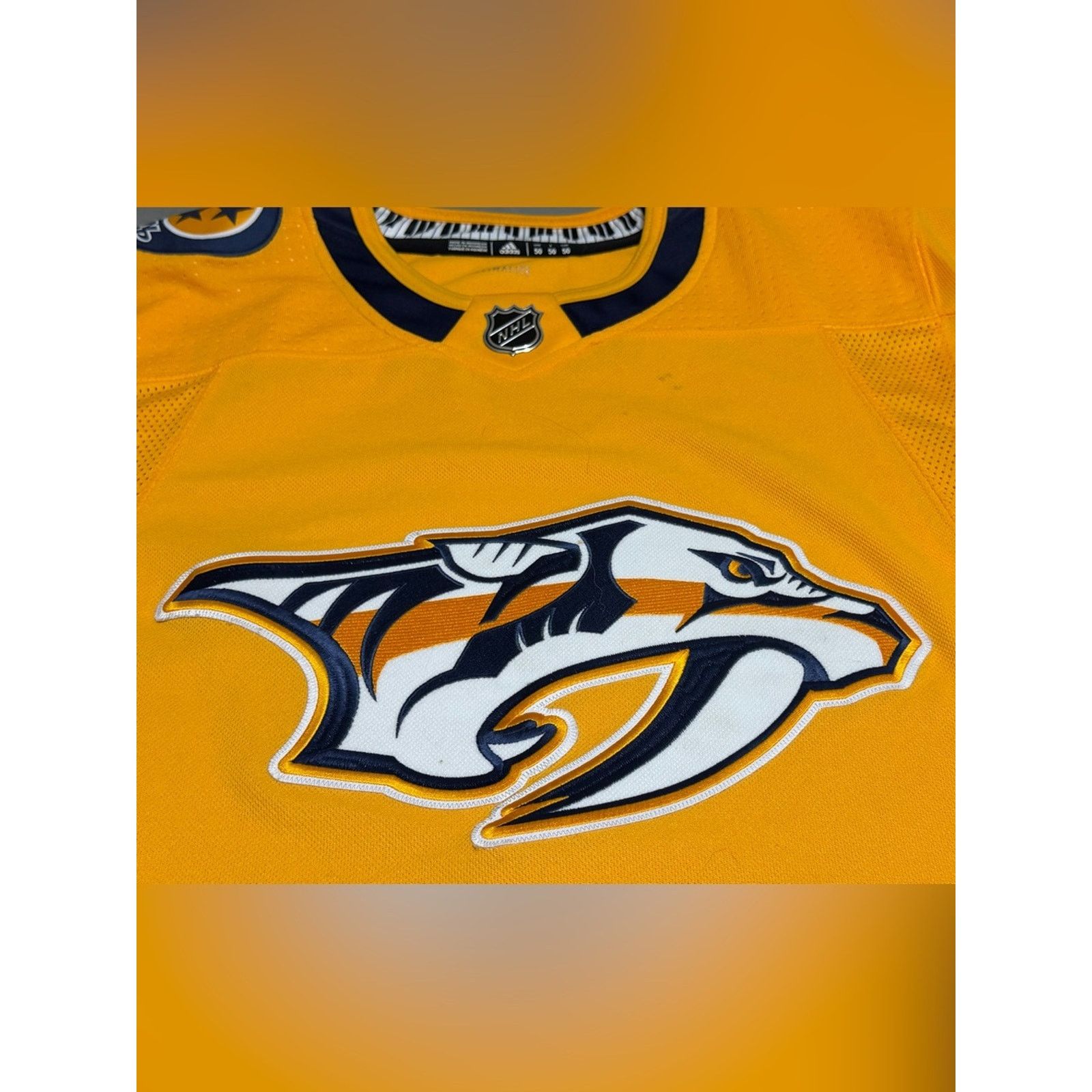 Adidas Adidas Nashville Predators Authentic Jersey 50 Fight Strap Size US XL / EU 56 / 4 - 2 Thumbnail
